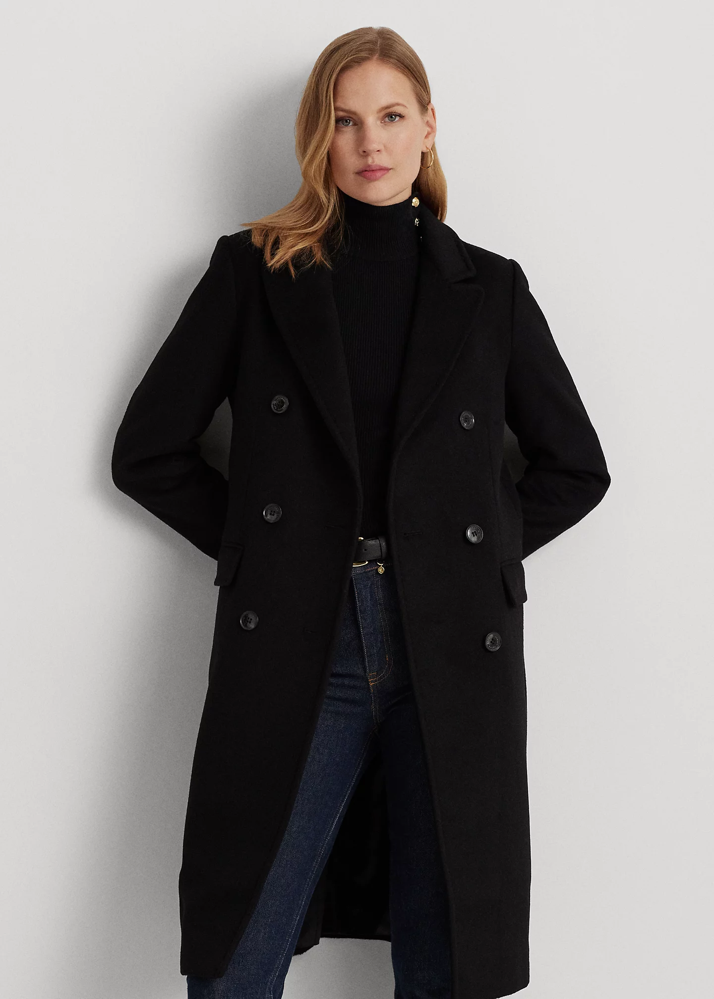 Double-Breasted Wool-Blend Coat