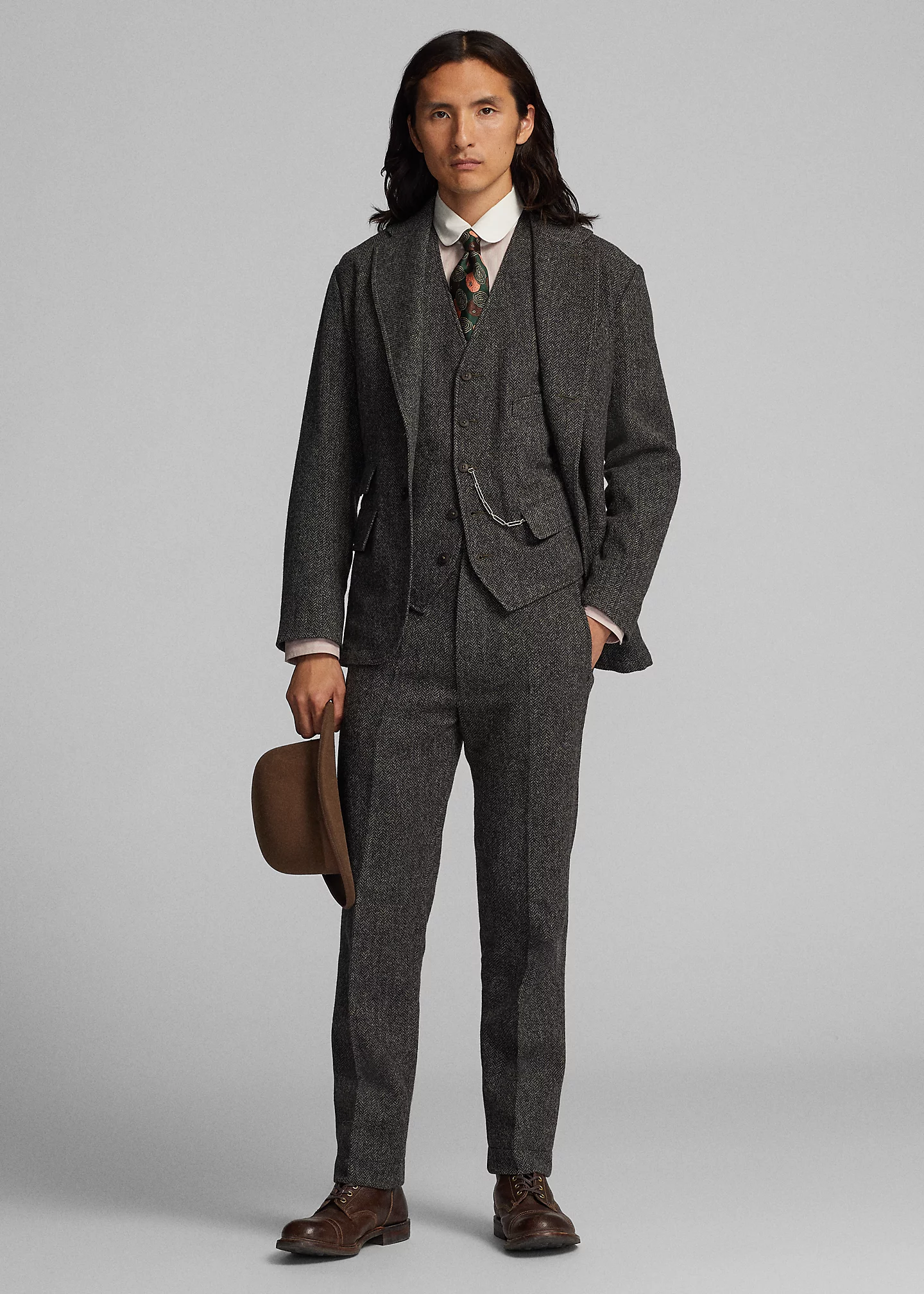 Wool Herringbone Officer’s Pant