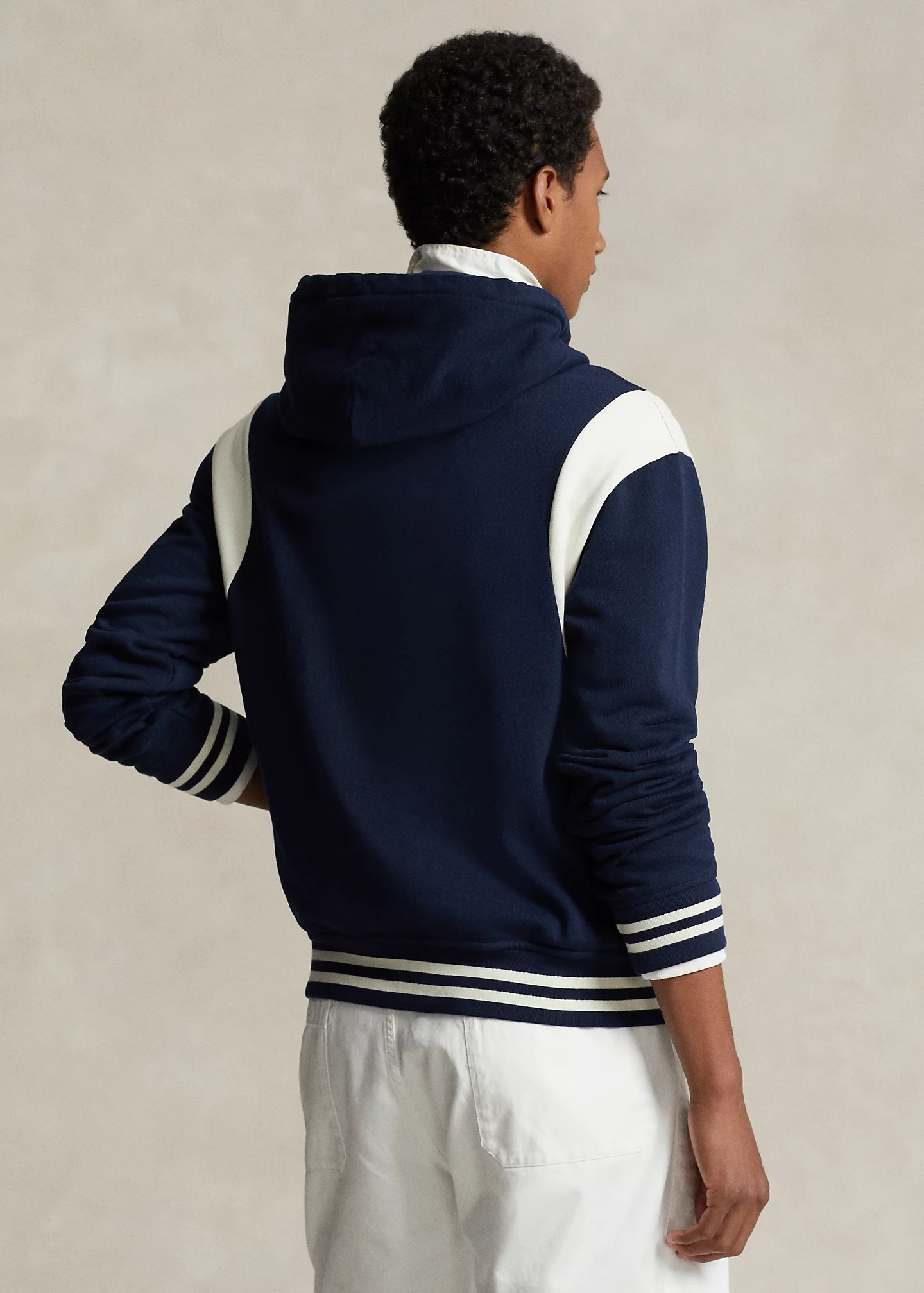 Fleece Hooded Baseball Jacket