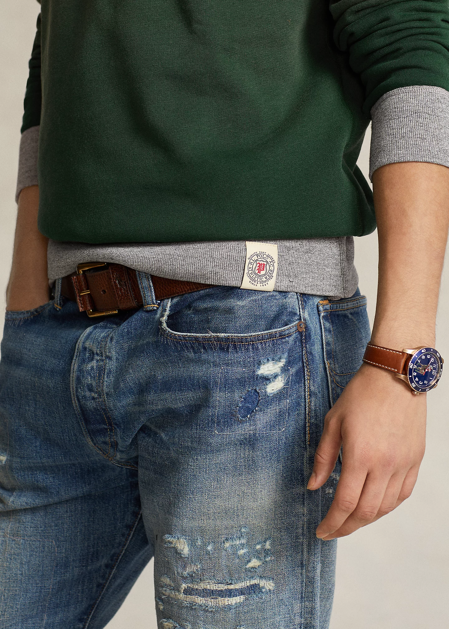 Two-Tone Fleece Sweatshirt