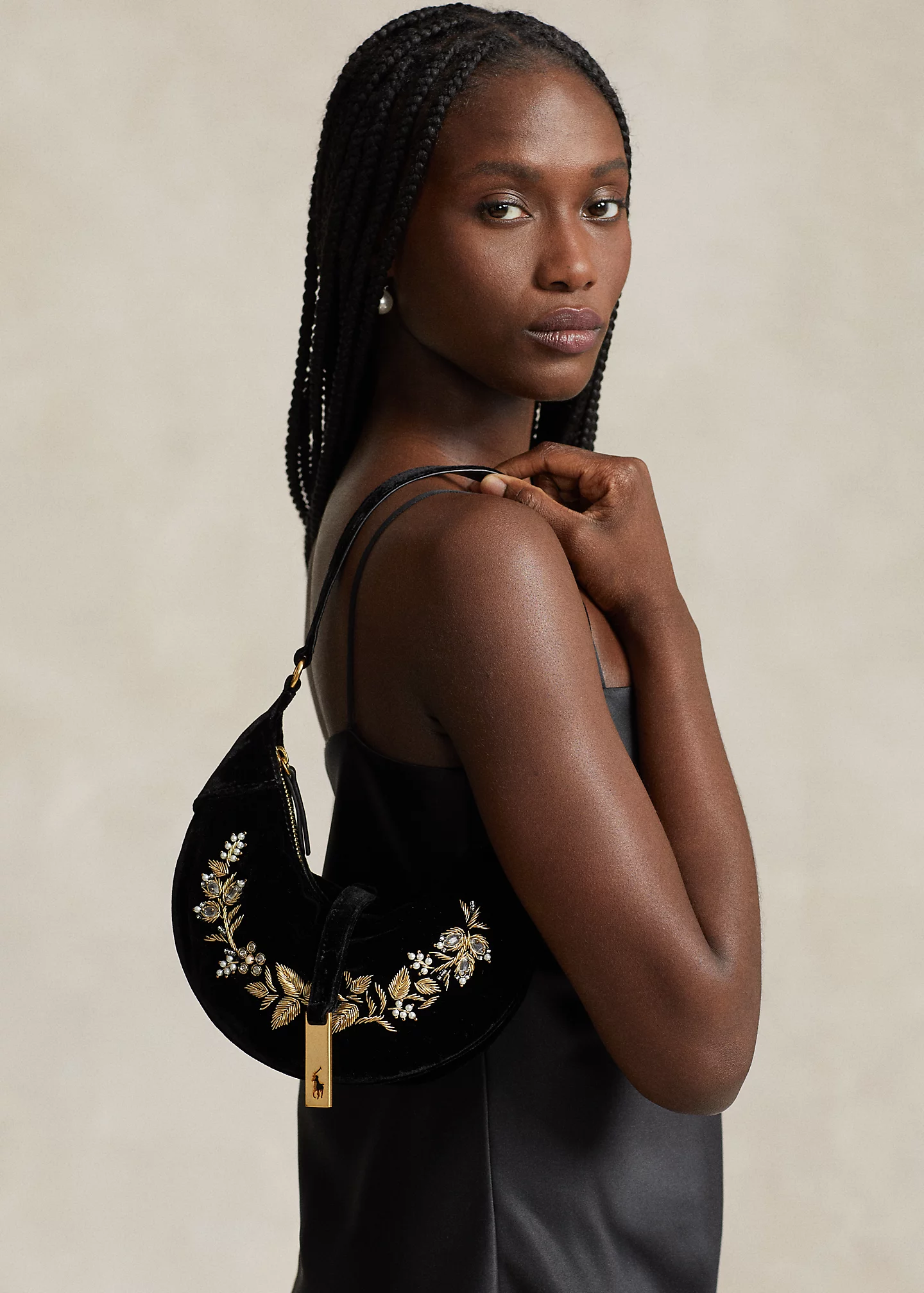 Polo ID Bullion Velvet Mini Shoulder Bag