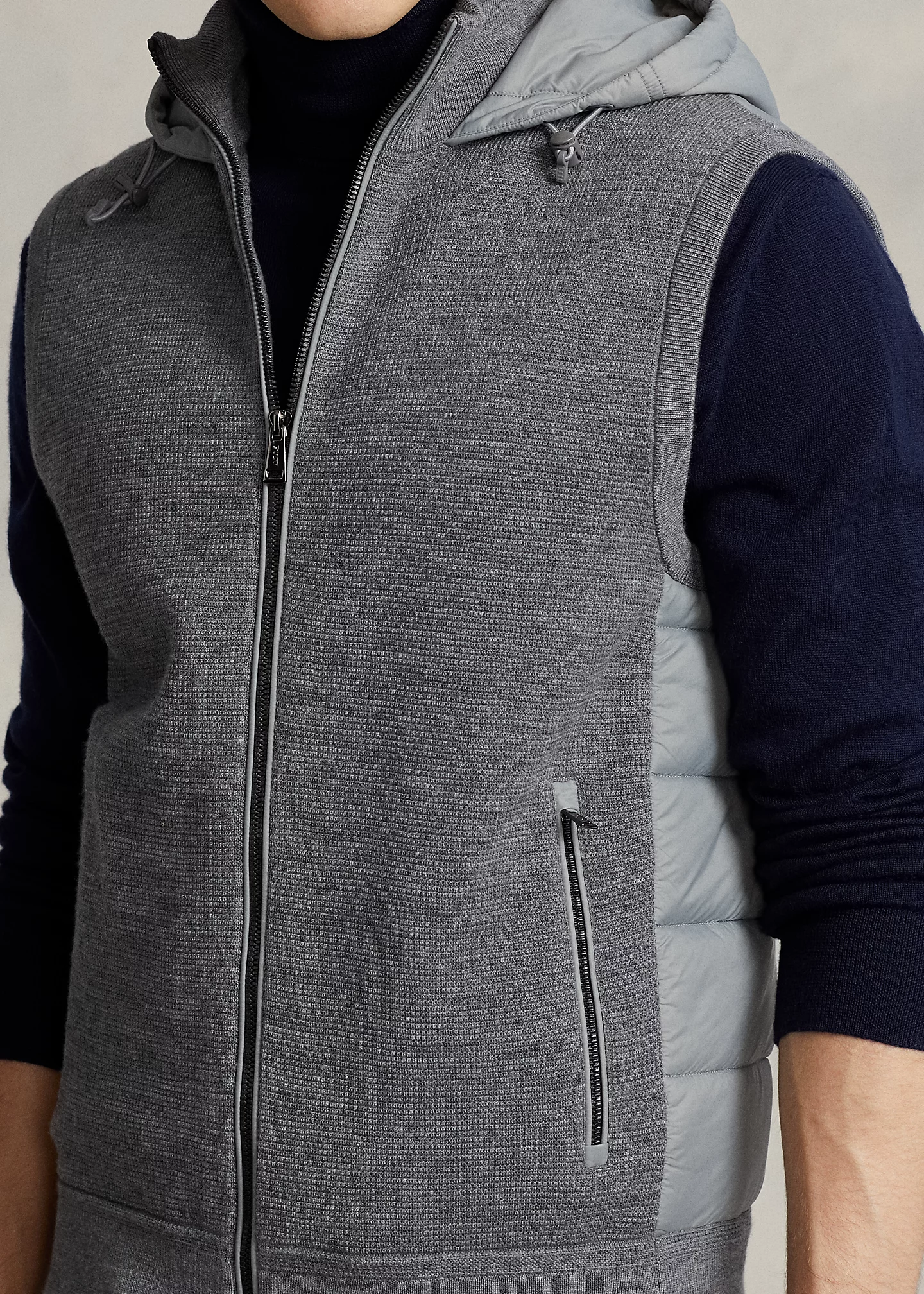 Hybrid Hooded Sweater Vest