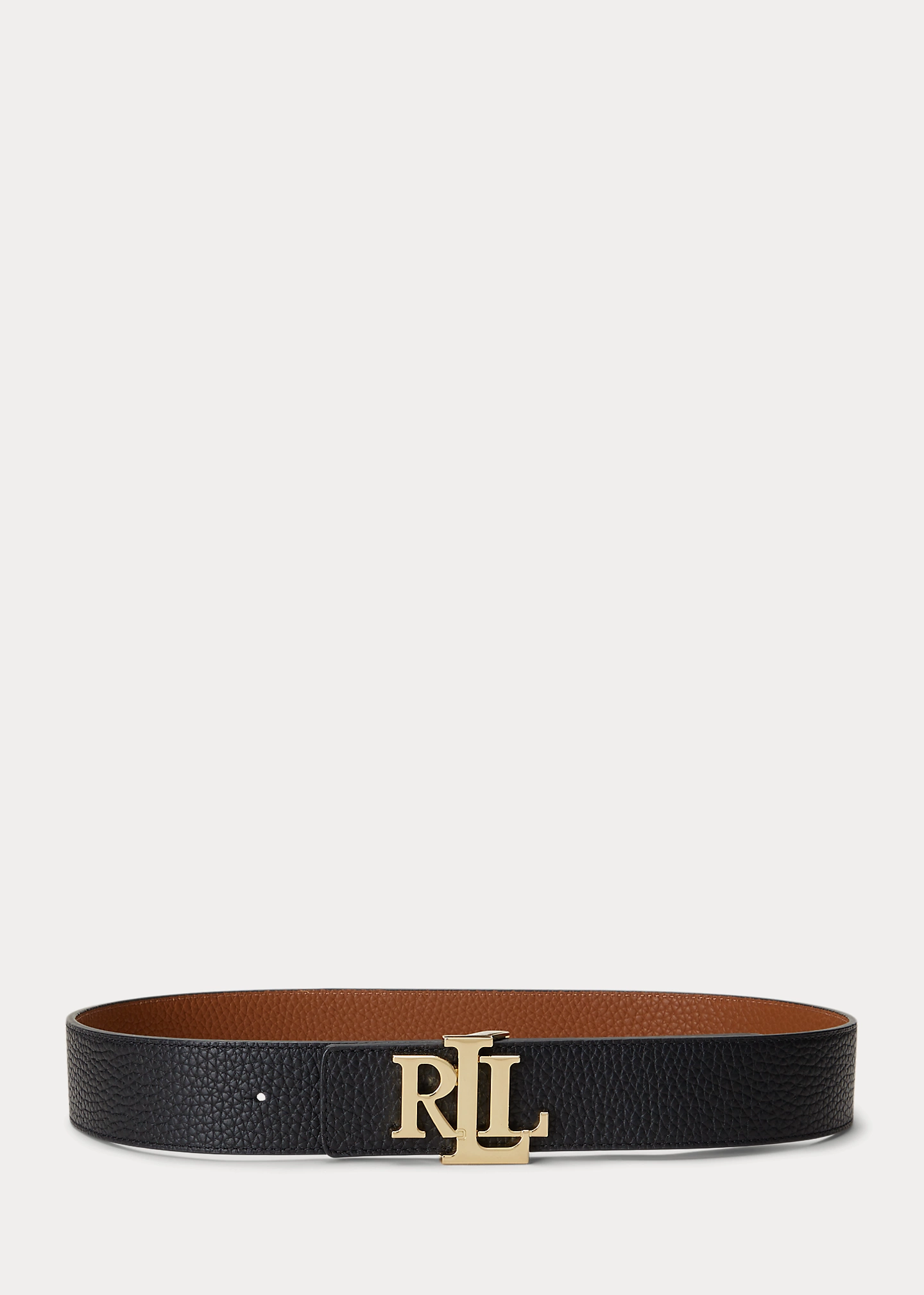 Reversible Pebbled Leather Wide Belt