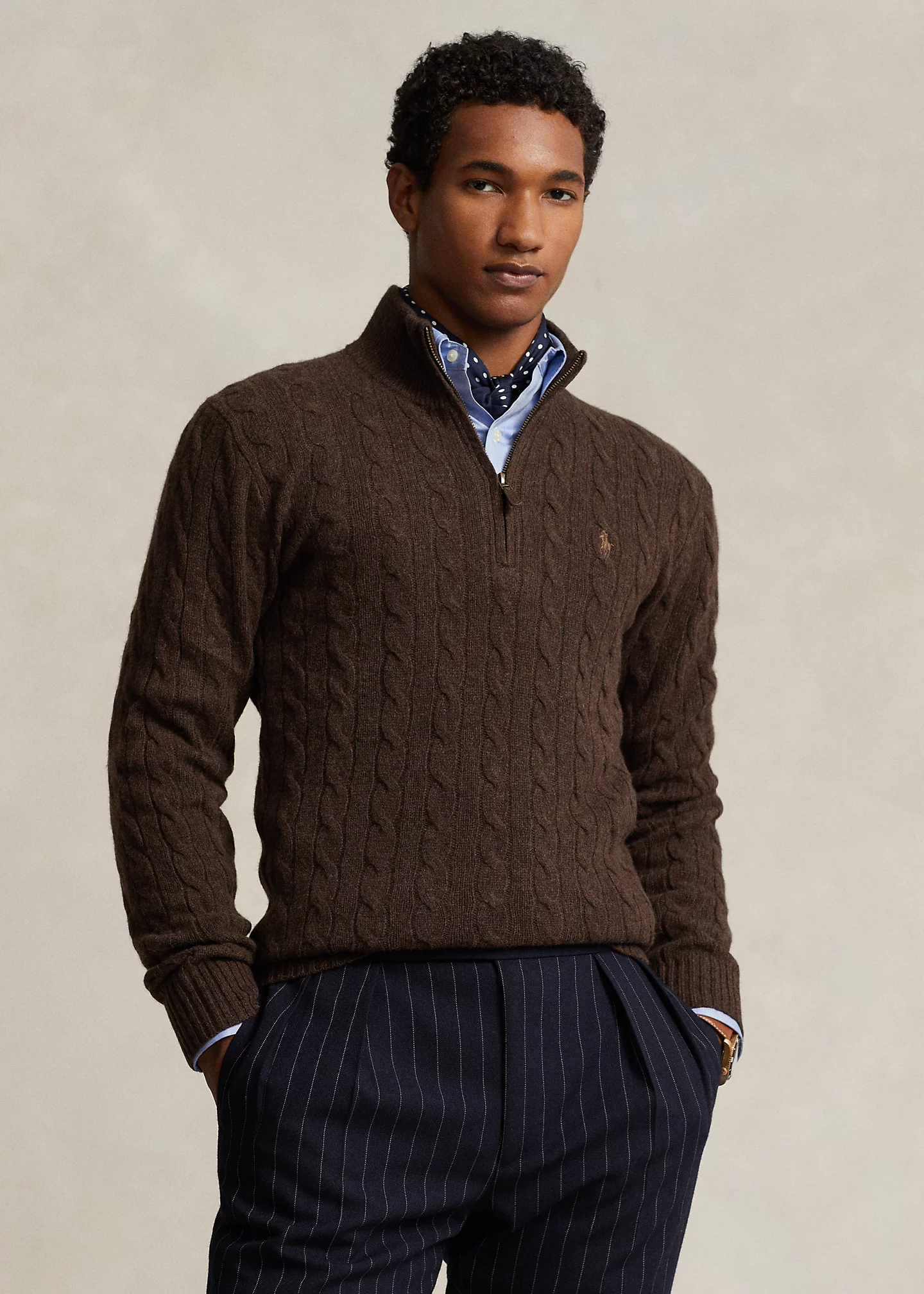 Cable-Knit Wool-Cashmere Sweater