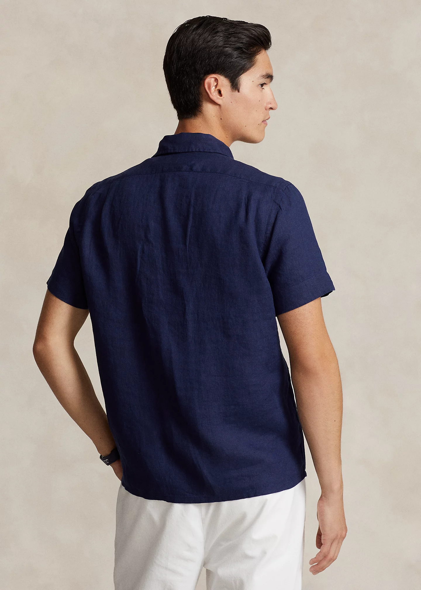 Classic Fit Linen Camp Shirt