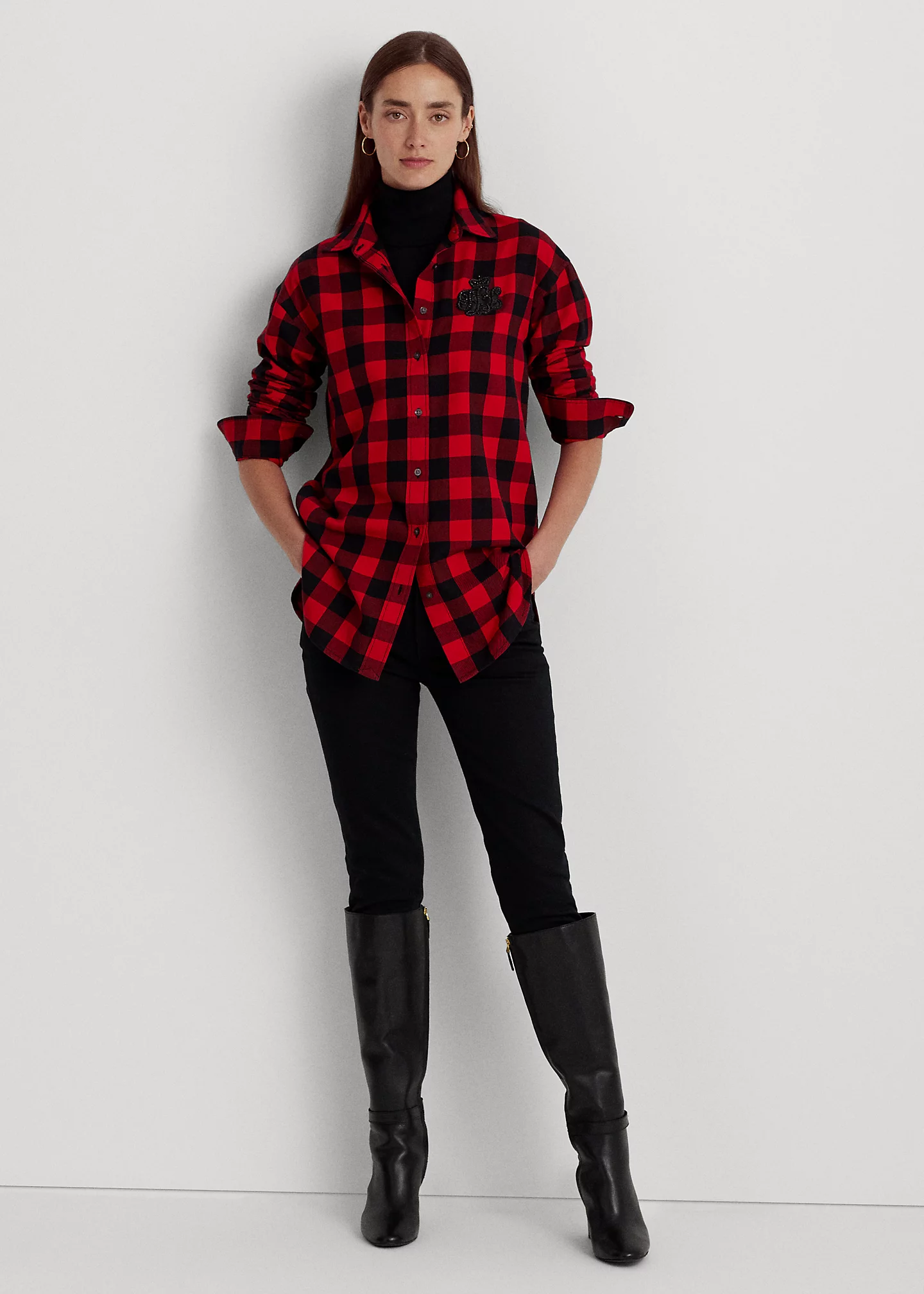 Buffalo Check Bullion Cotton Twill Shirt