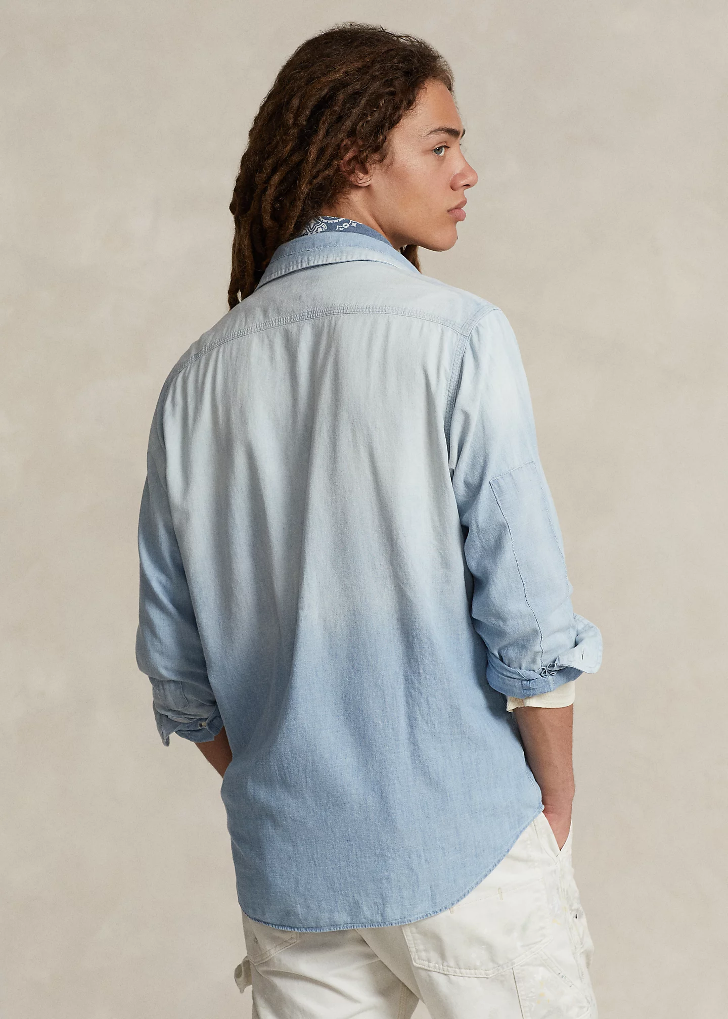Classic Fit Indigo Chambray Workshirt