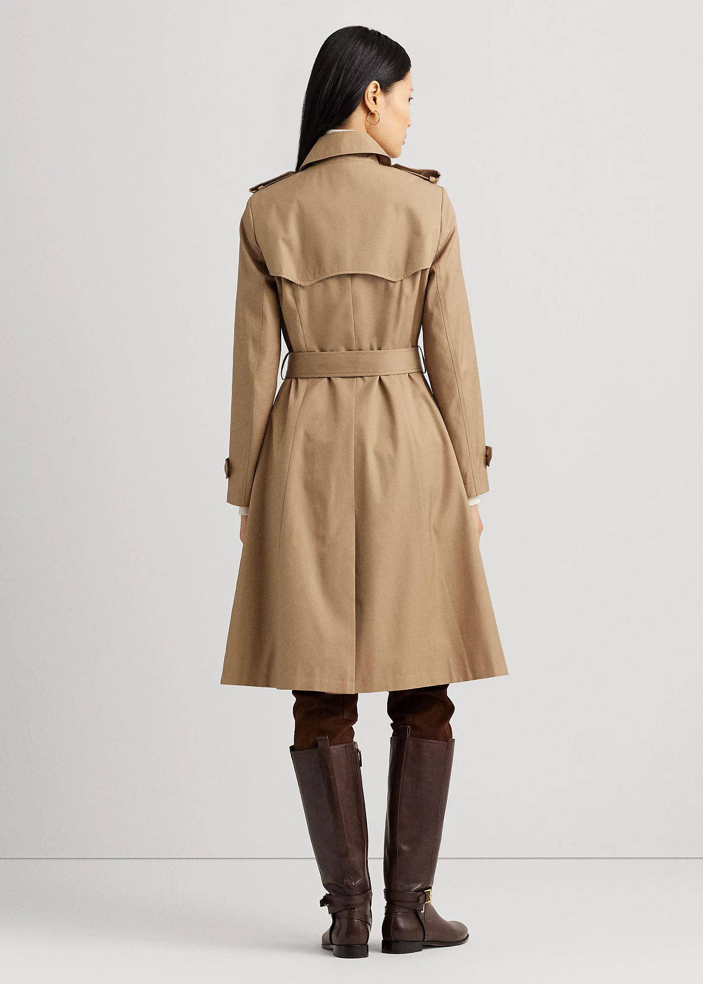 Double-Breasted Cotton-Blend Trench Coat