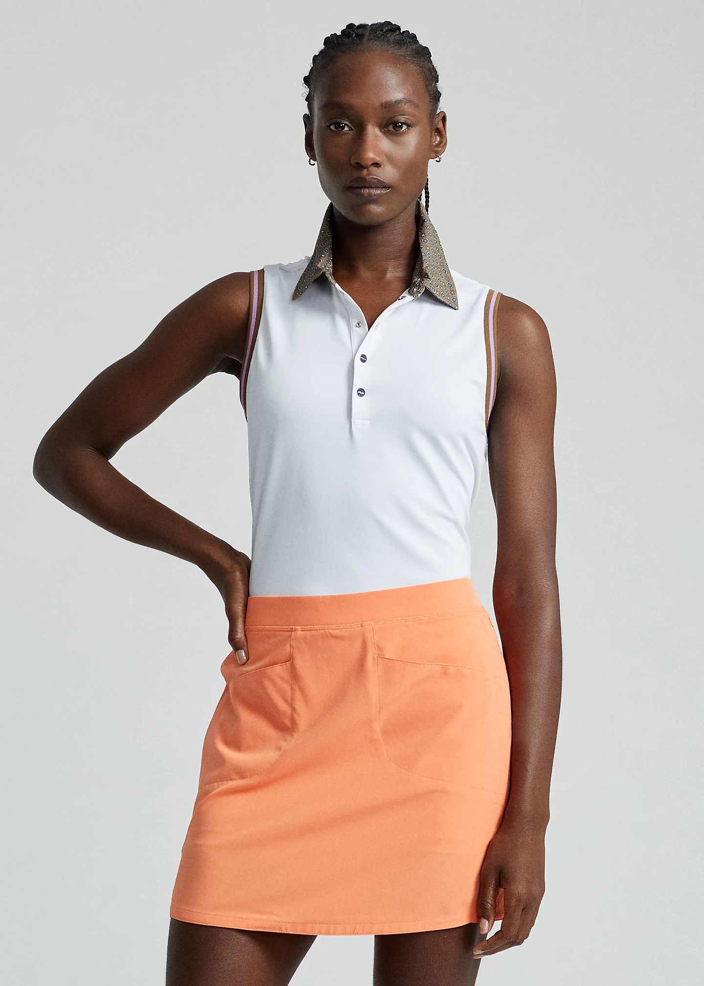 Tailored Fit Sleeveless Polo Shirt
