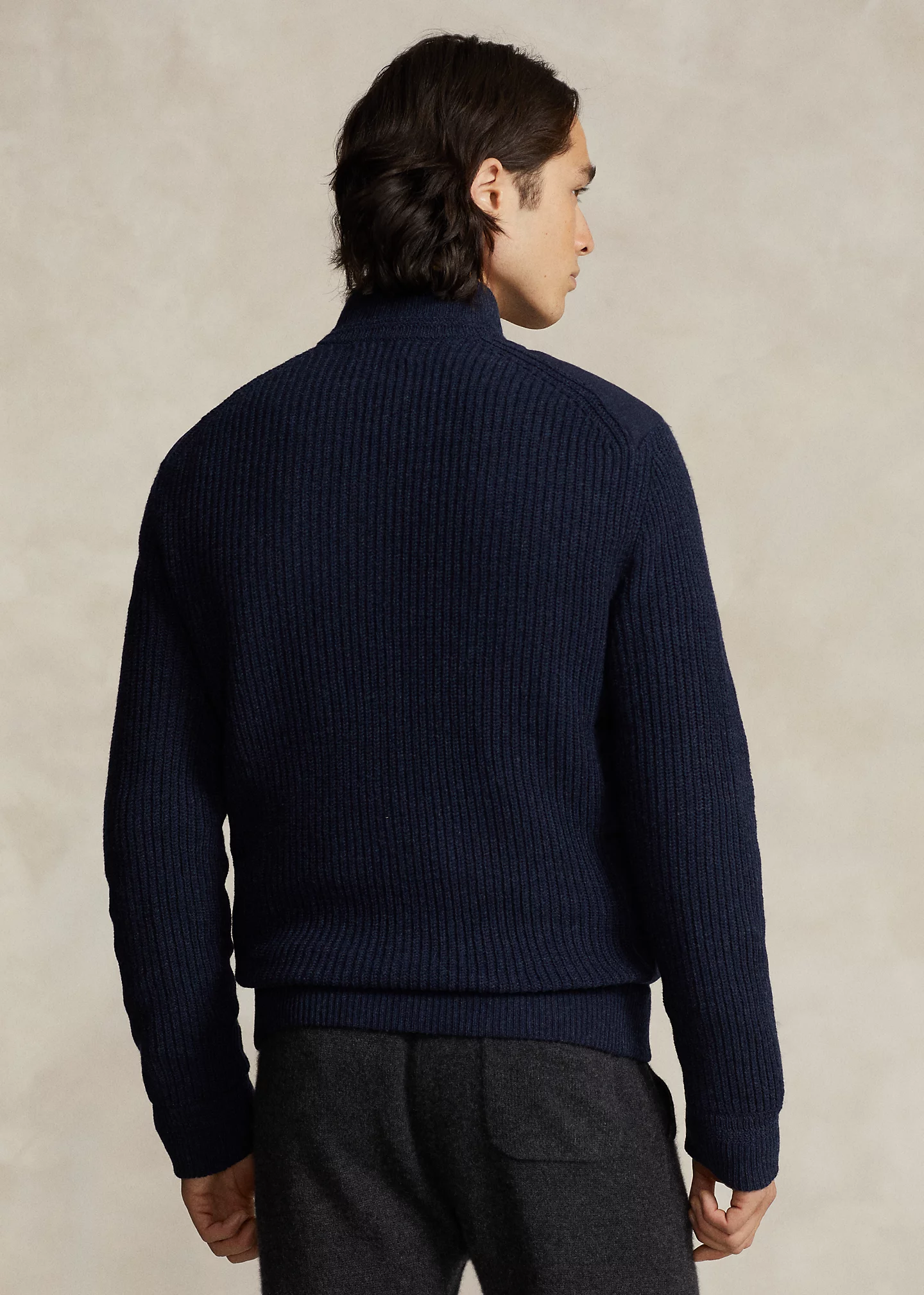 Wool-Cashmere Hybrid Full-Zip Sweater