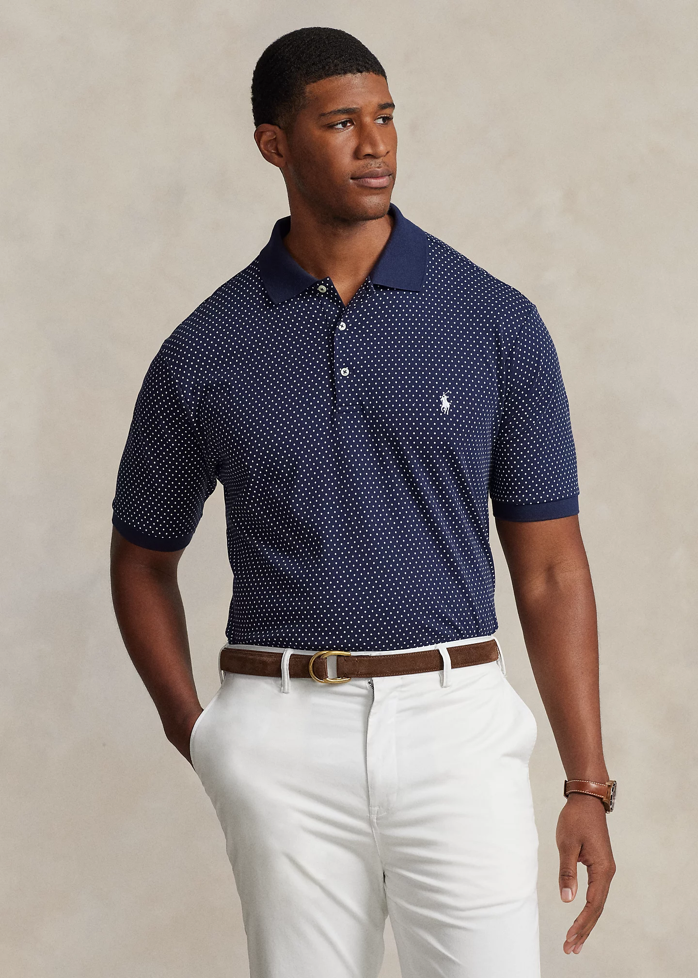 Dot Soft Cotton Polo Shirt
