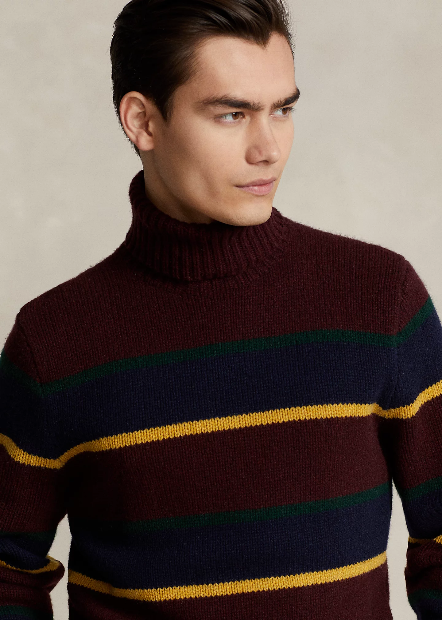 Striped Wool-Cashmere Sweater