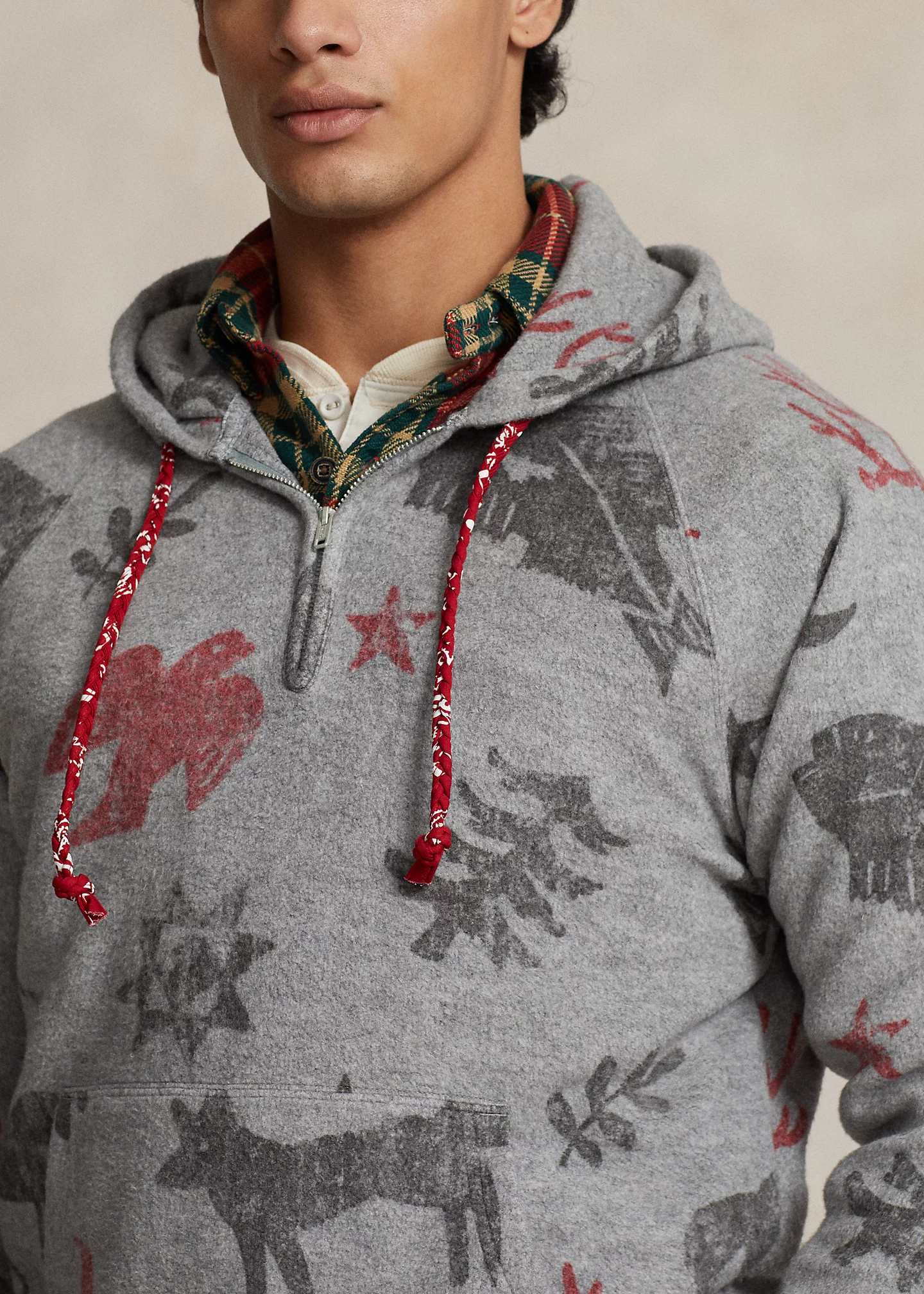 Brushed Fleece Graphic Hoodie