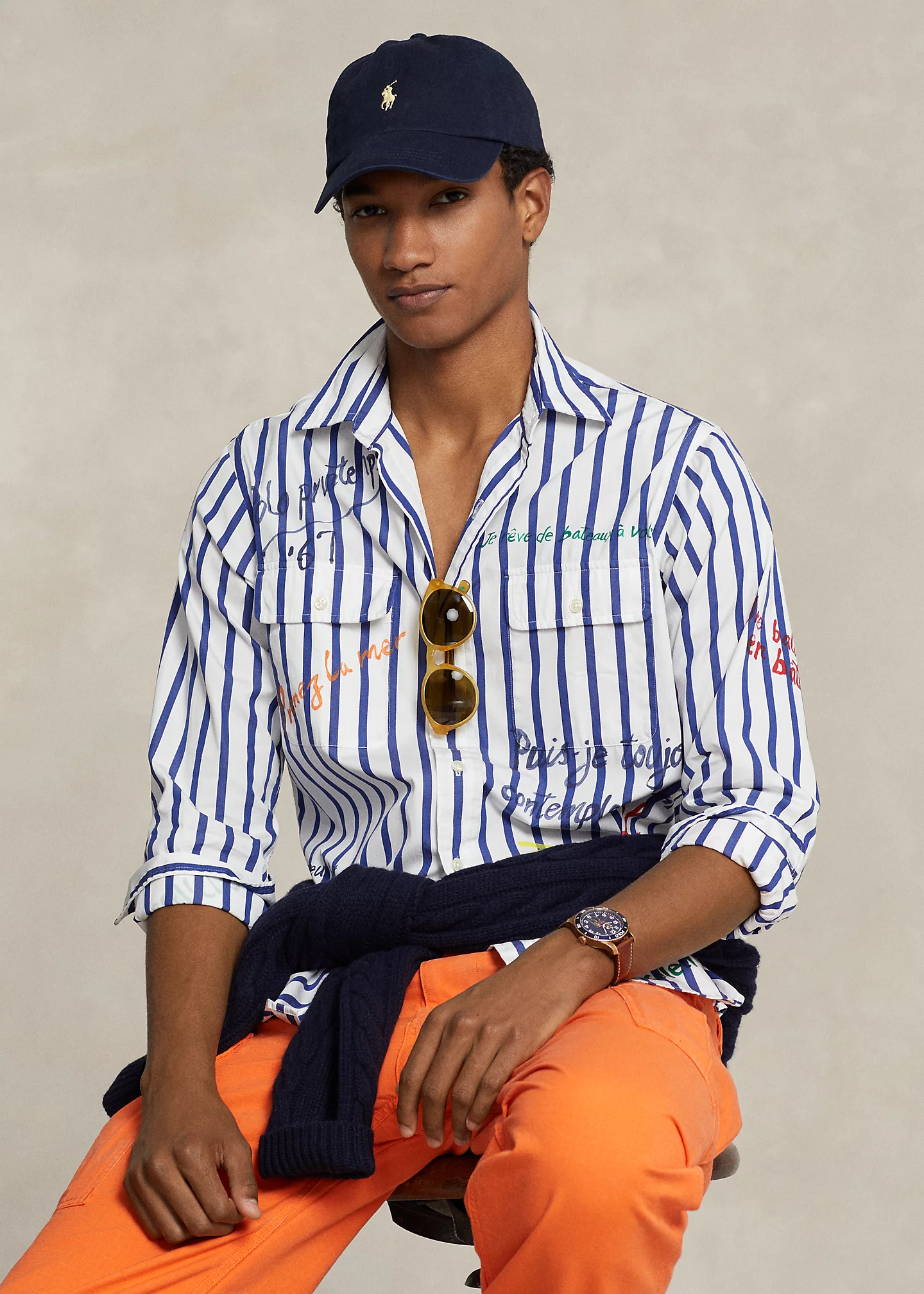 Classic Fit Striped Poplin Workshirt
