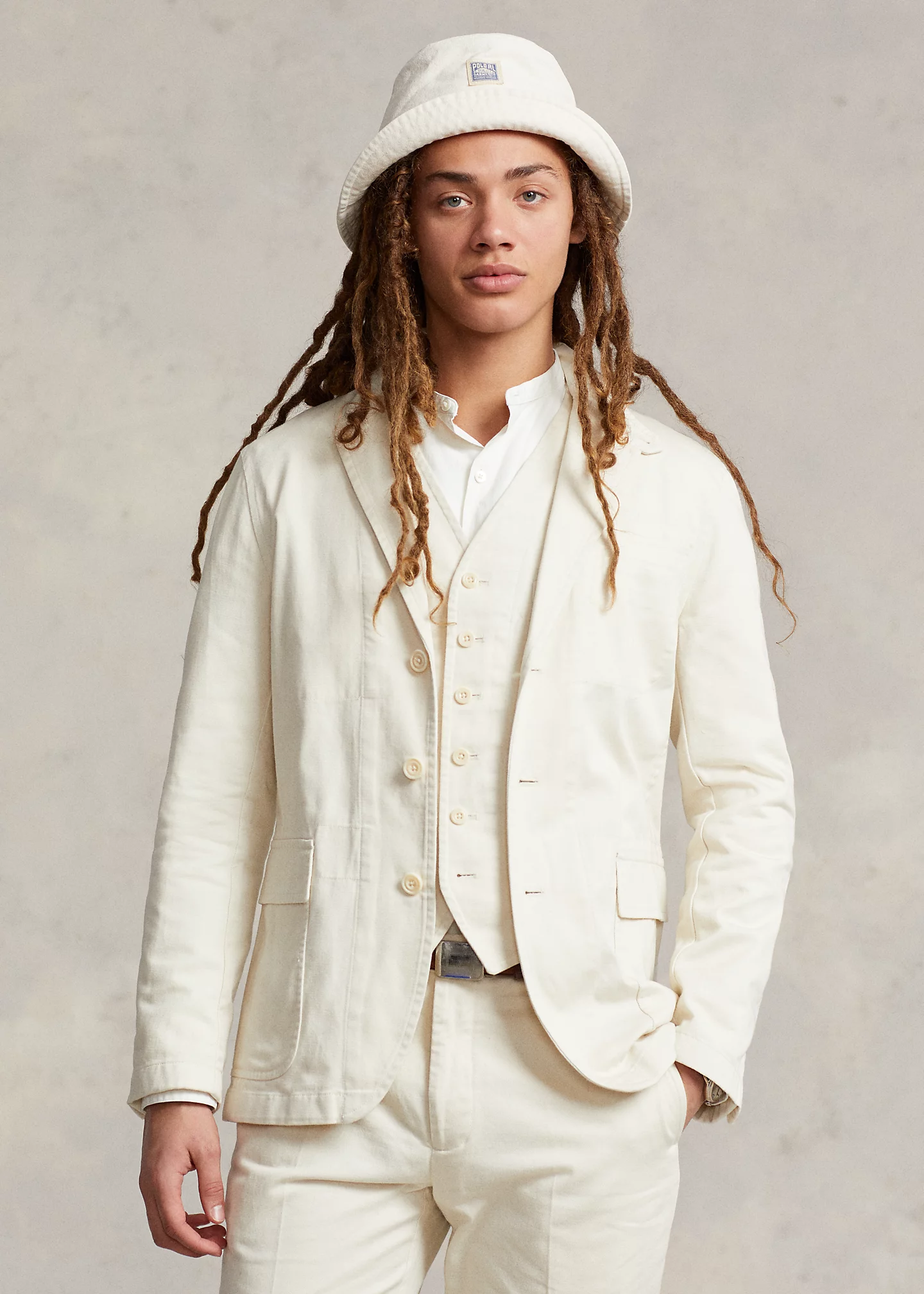 Modern Washed Twill Suit Jacket