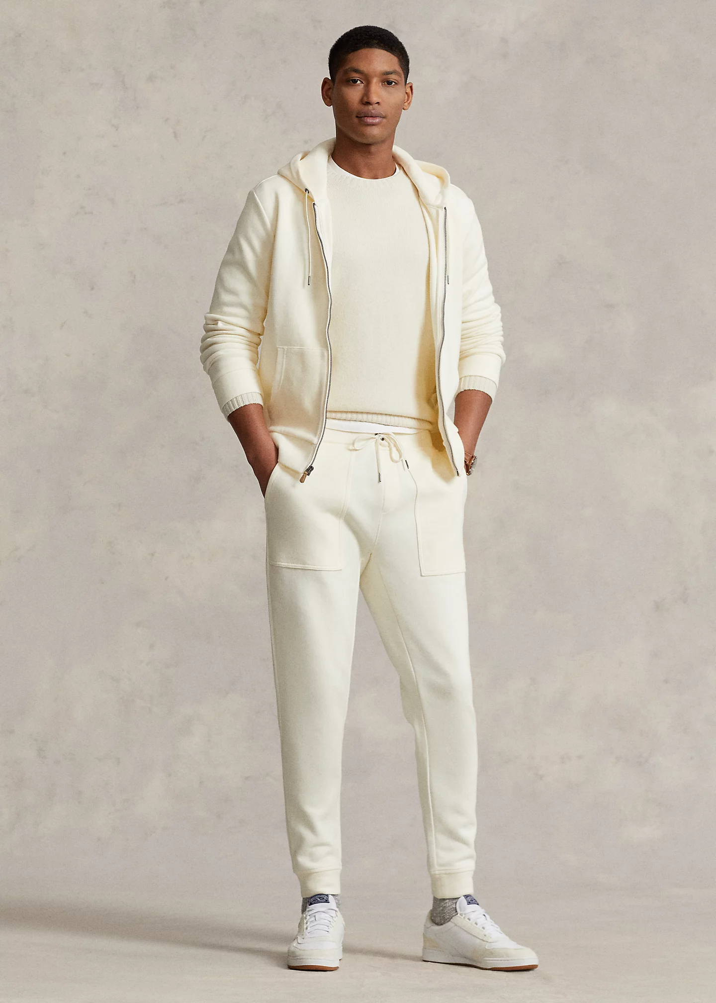 Double-Knit Mesh Full-Zip Hoodie