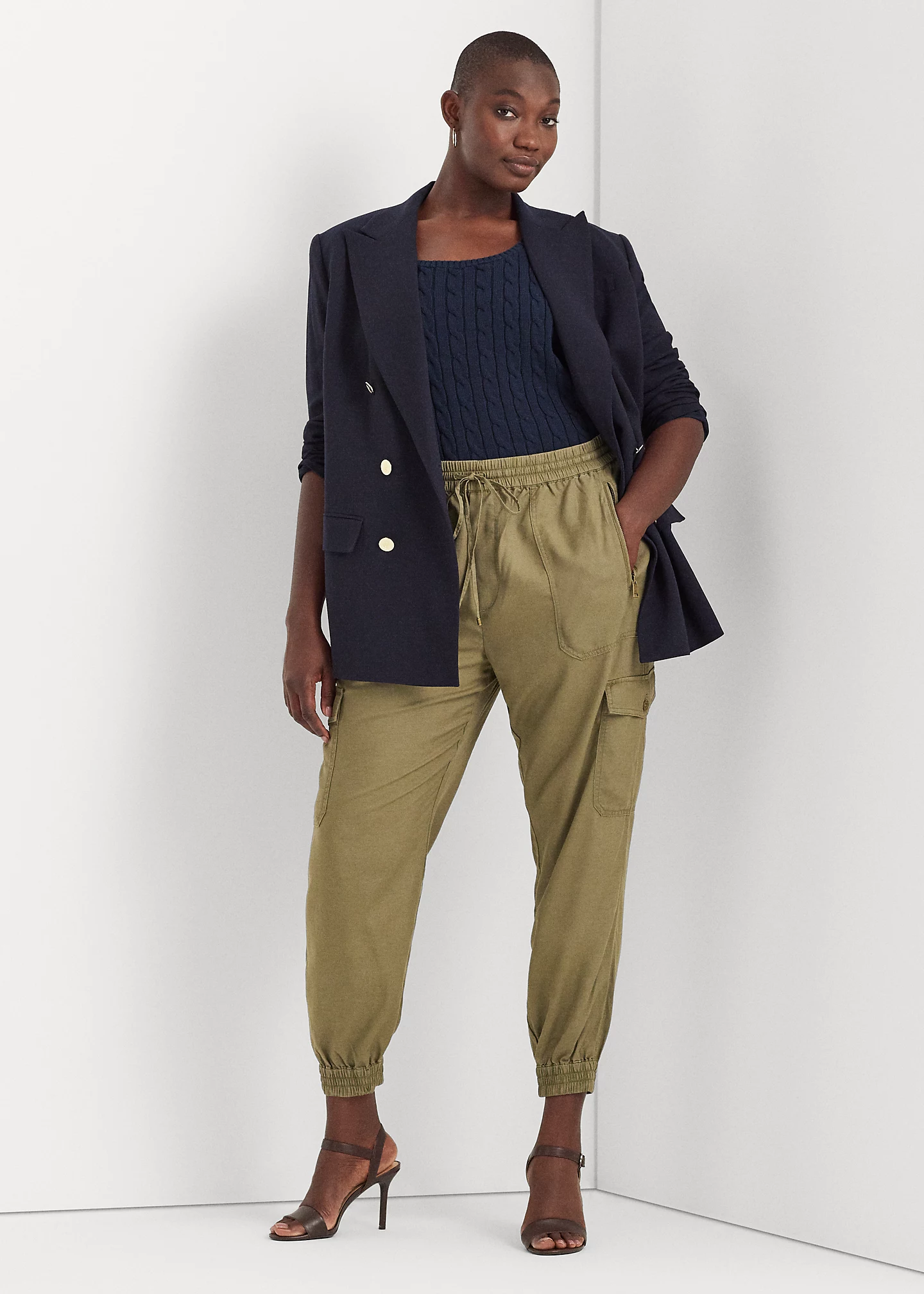 Twill Cargo Ankle Pant