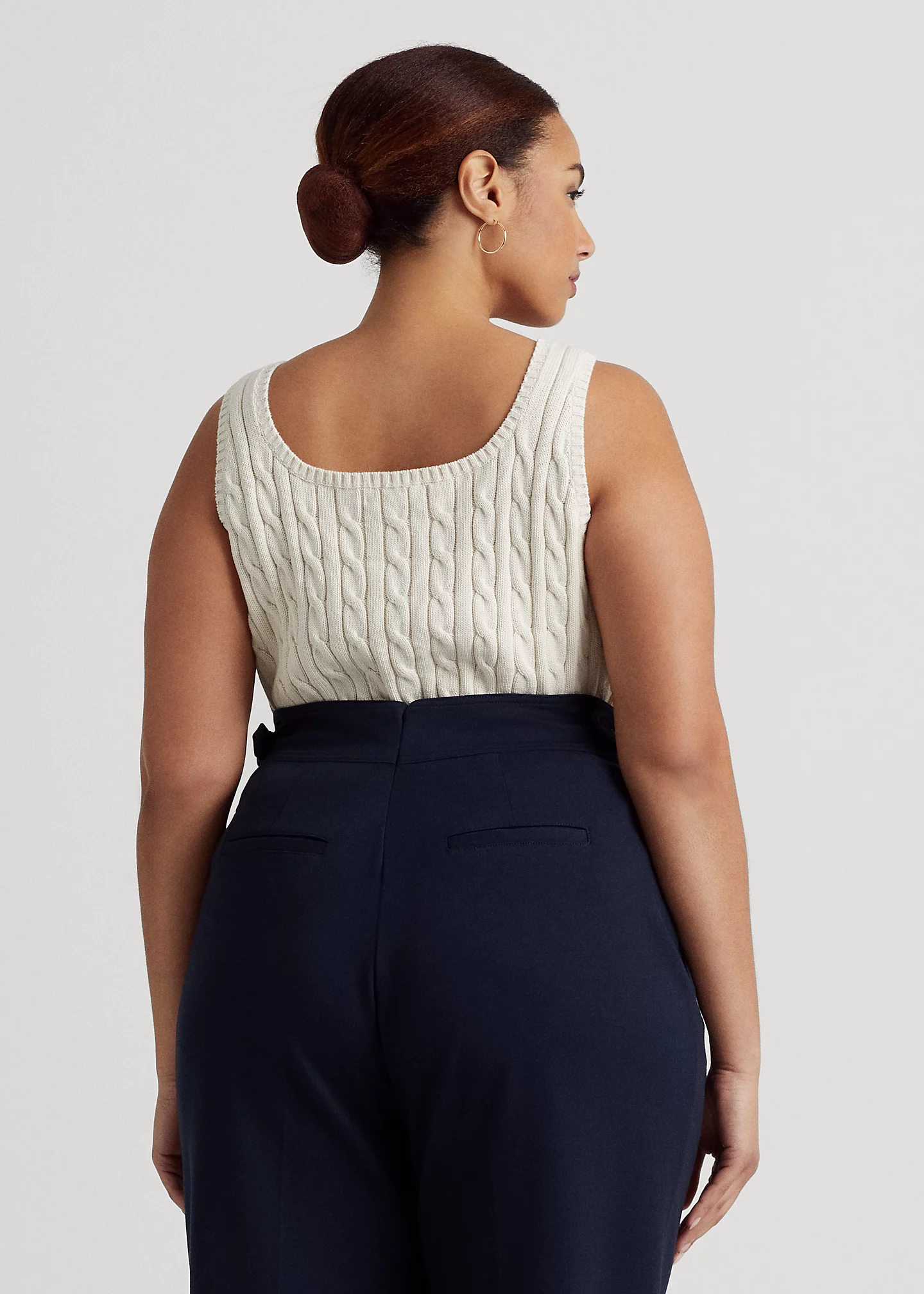 Cable-Knit Sleeveless Sweater