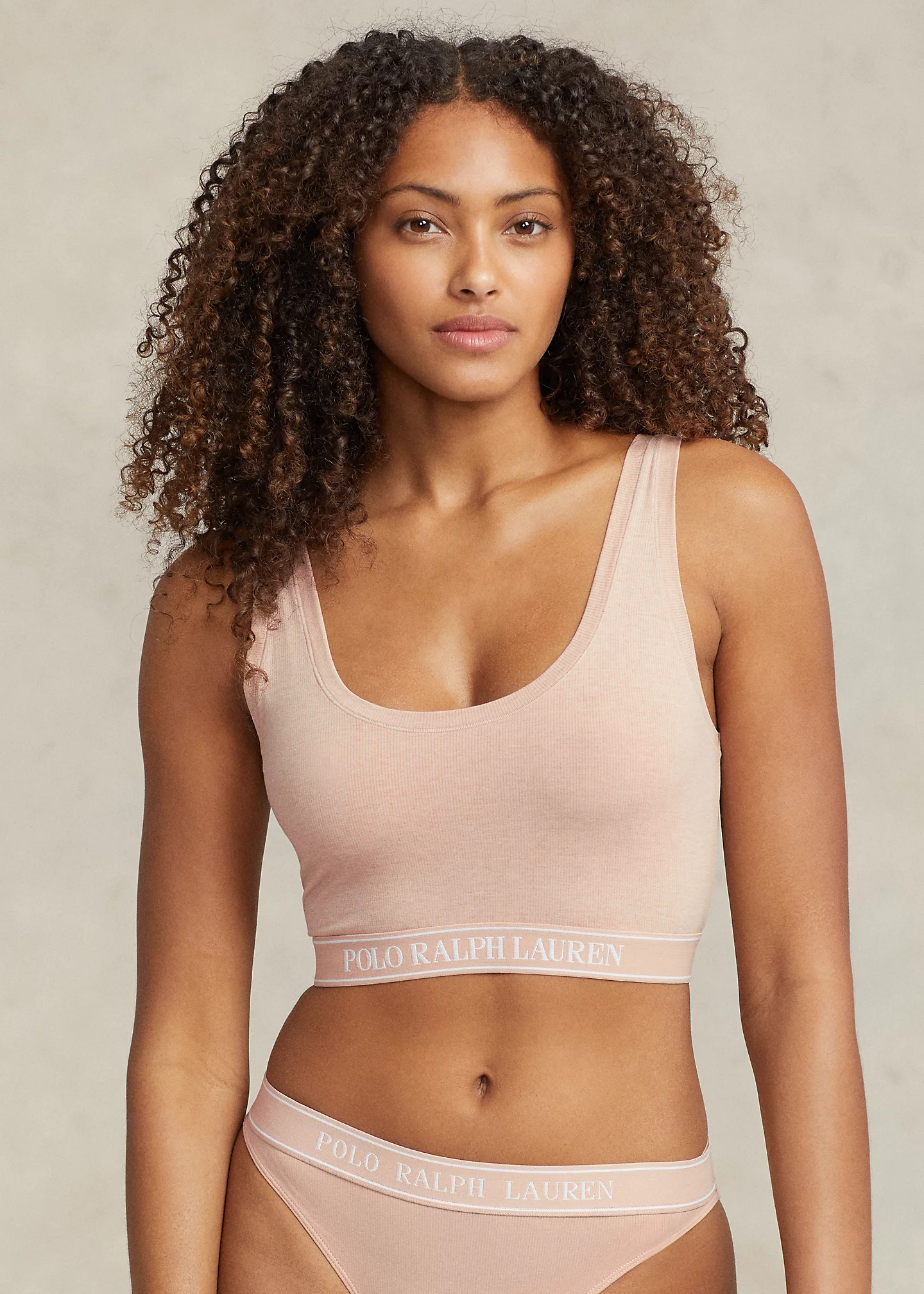 Repeat-Logo Scoop Cropped Tank