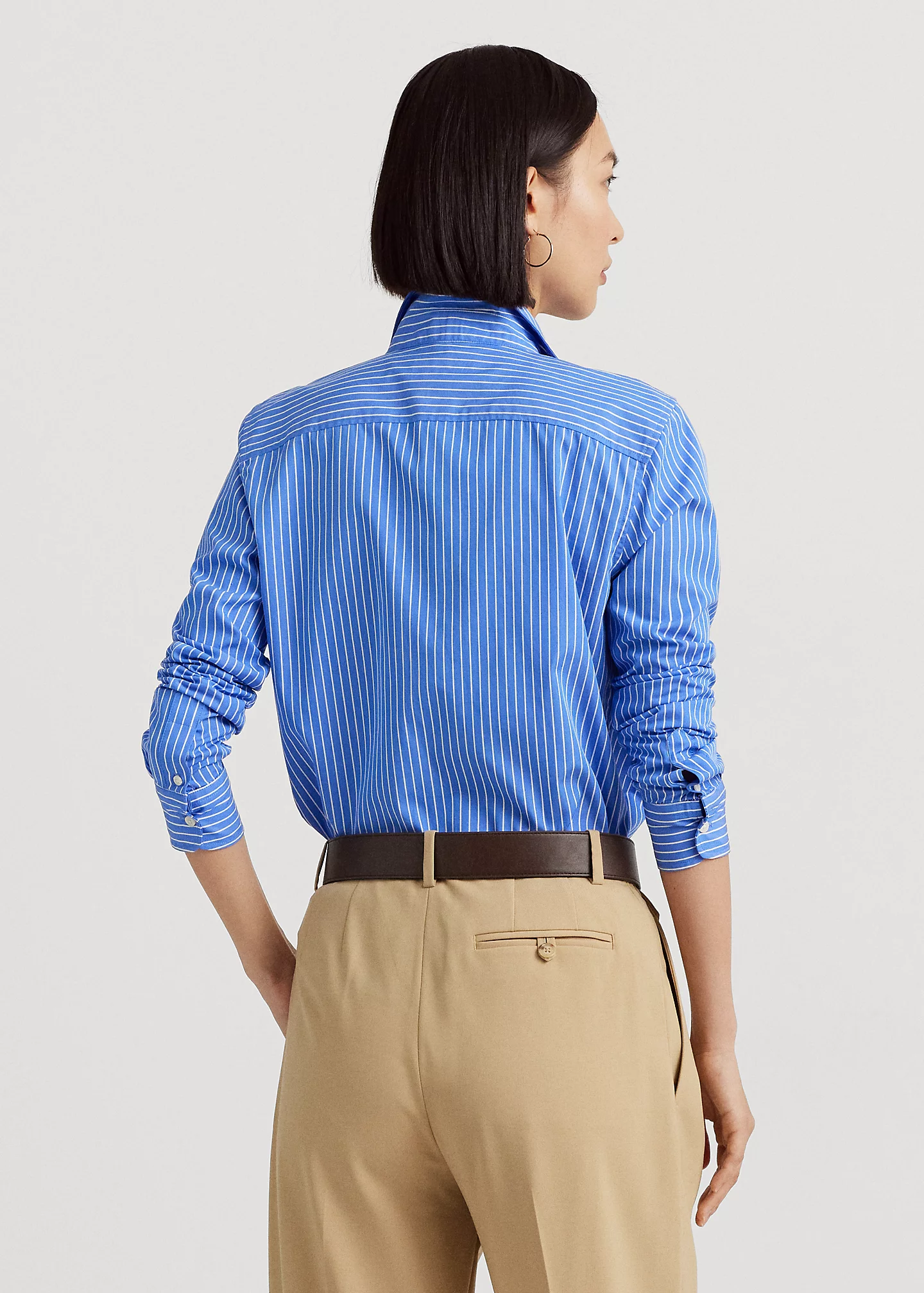 Pinstripe Cotton Broadcloth Shirt