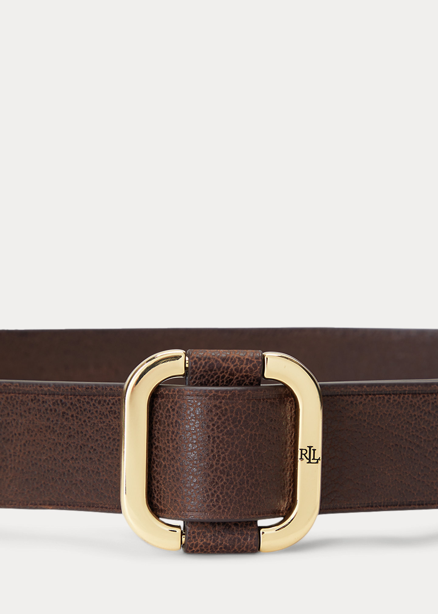 Slide-Buckle Waxed Leather Belt