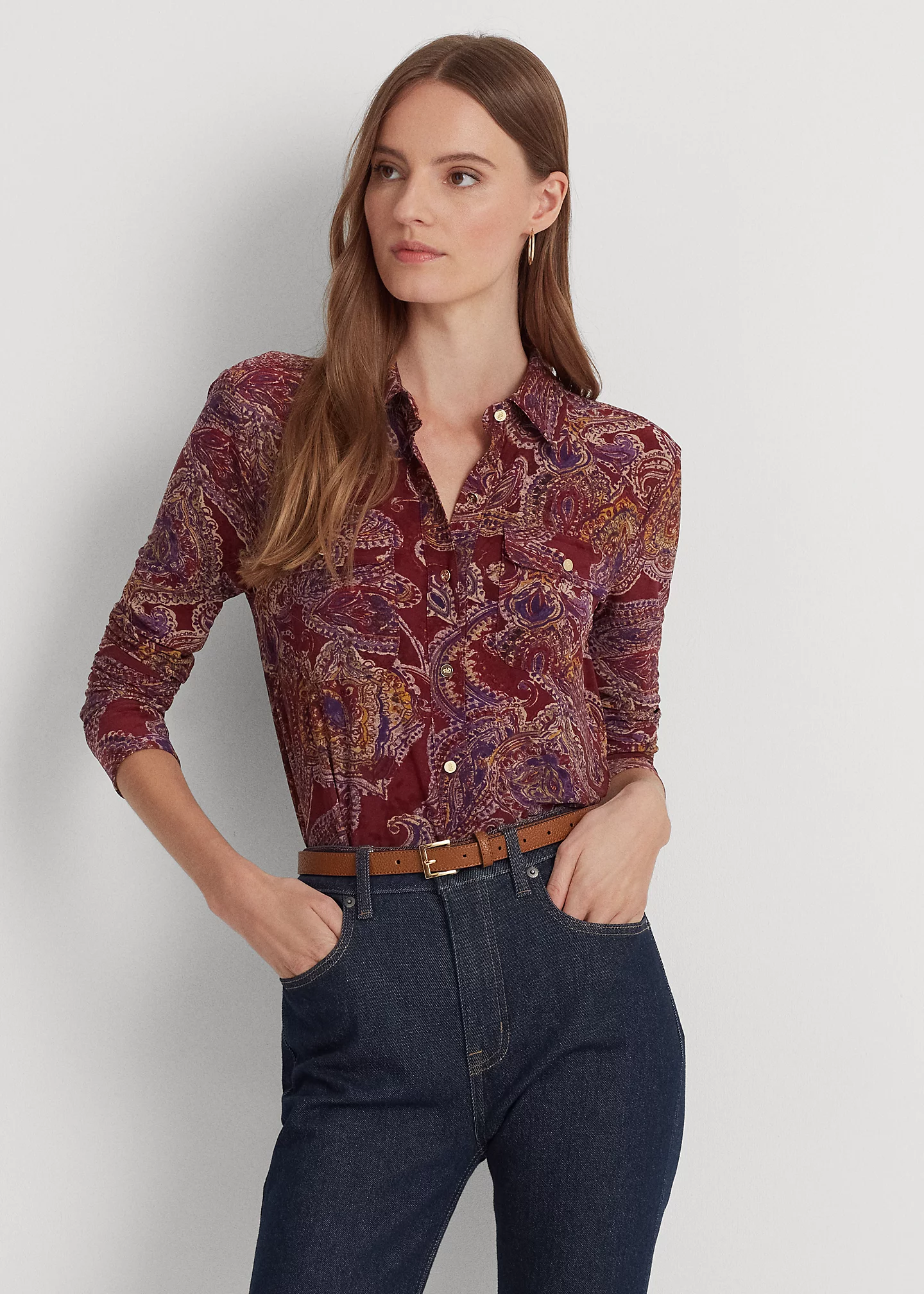 Paisley Stretch Jersey Shirt