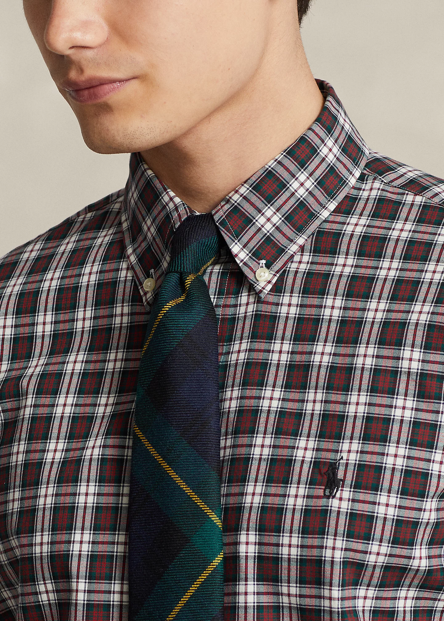 Classic Fit Plaid Twill Shirt