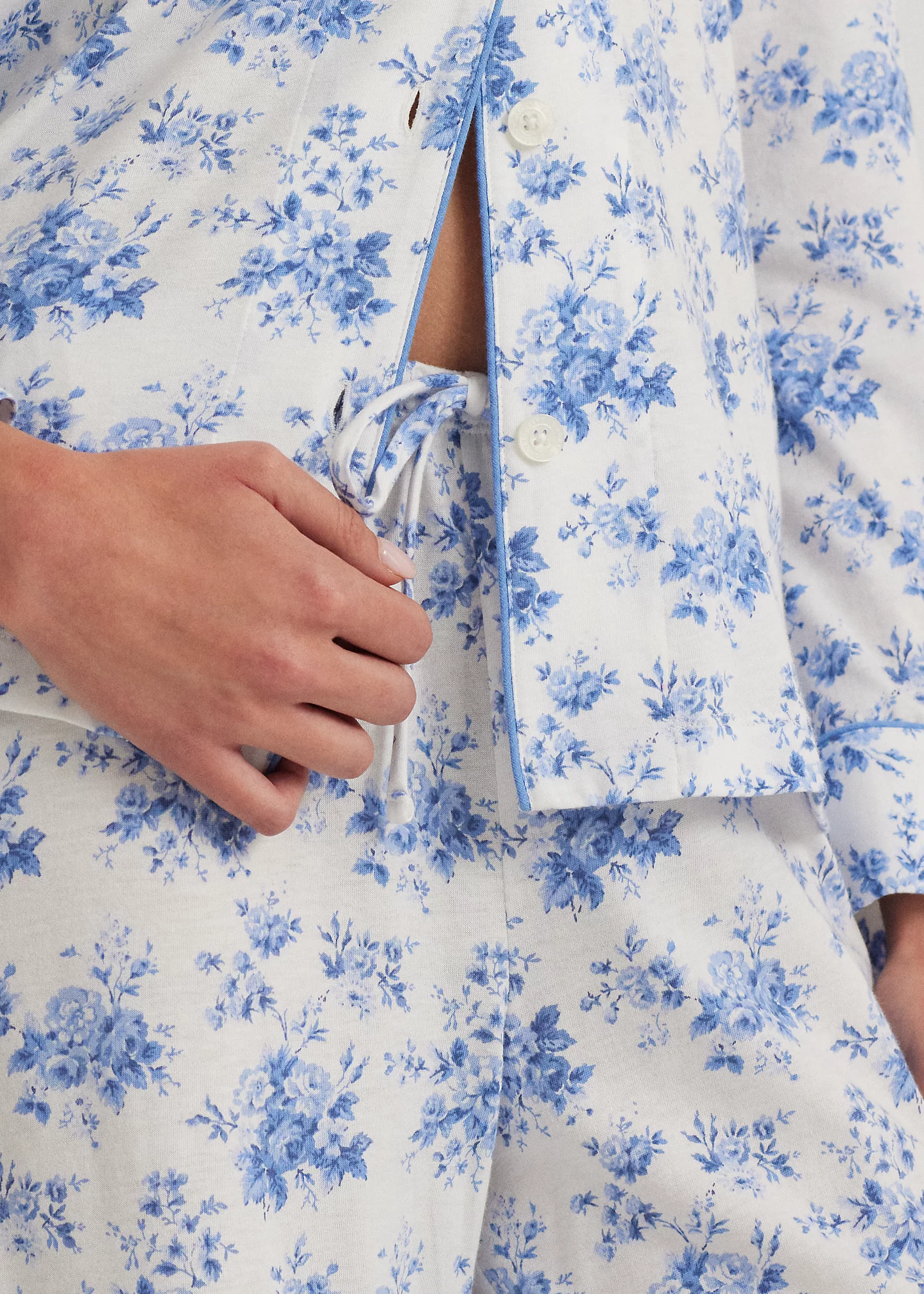 Floral Cotton-Blend Jersey Sleep Set