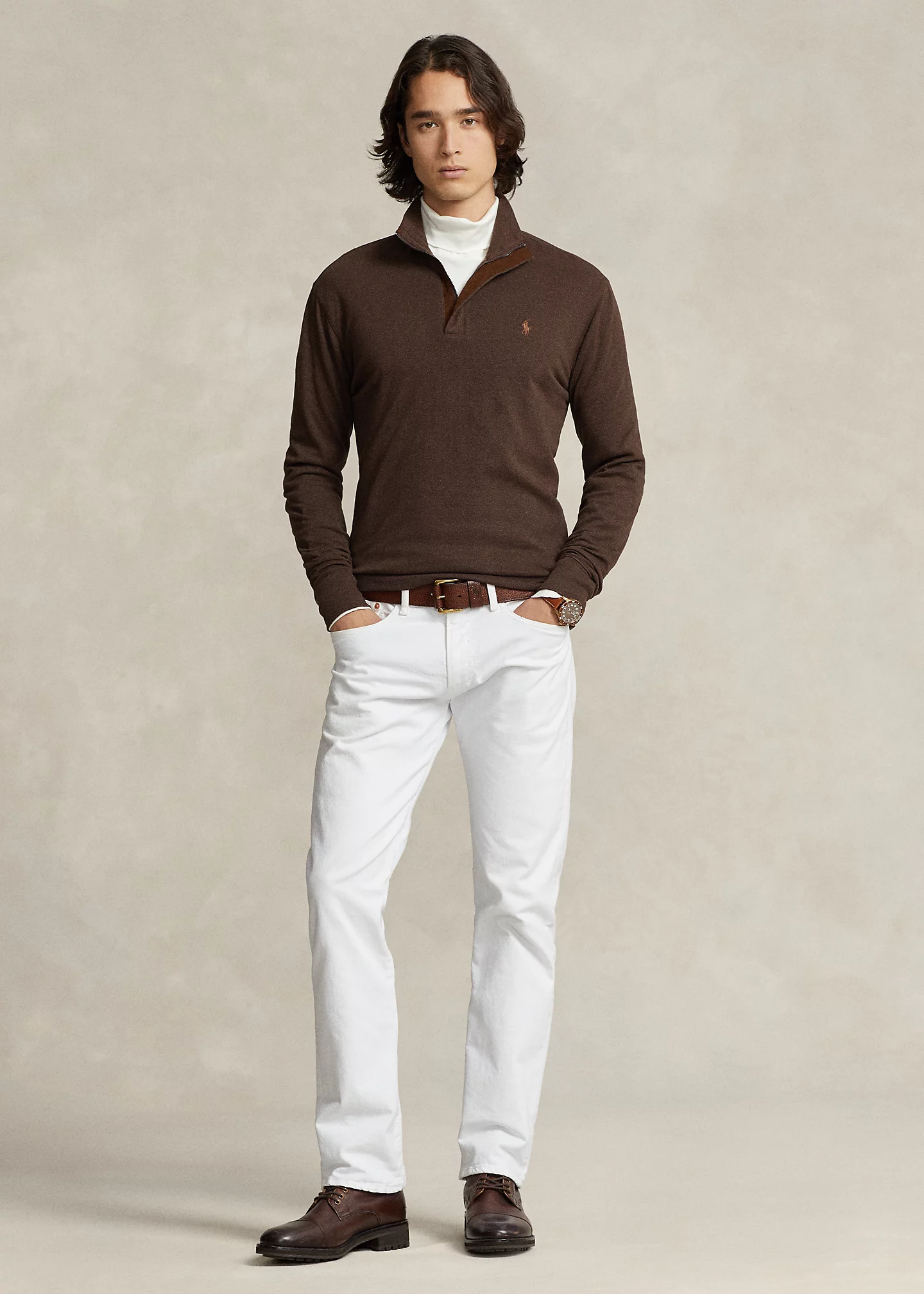 Luxury Jersey Quarter-Zip Pullover