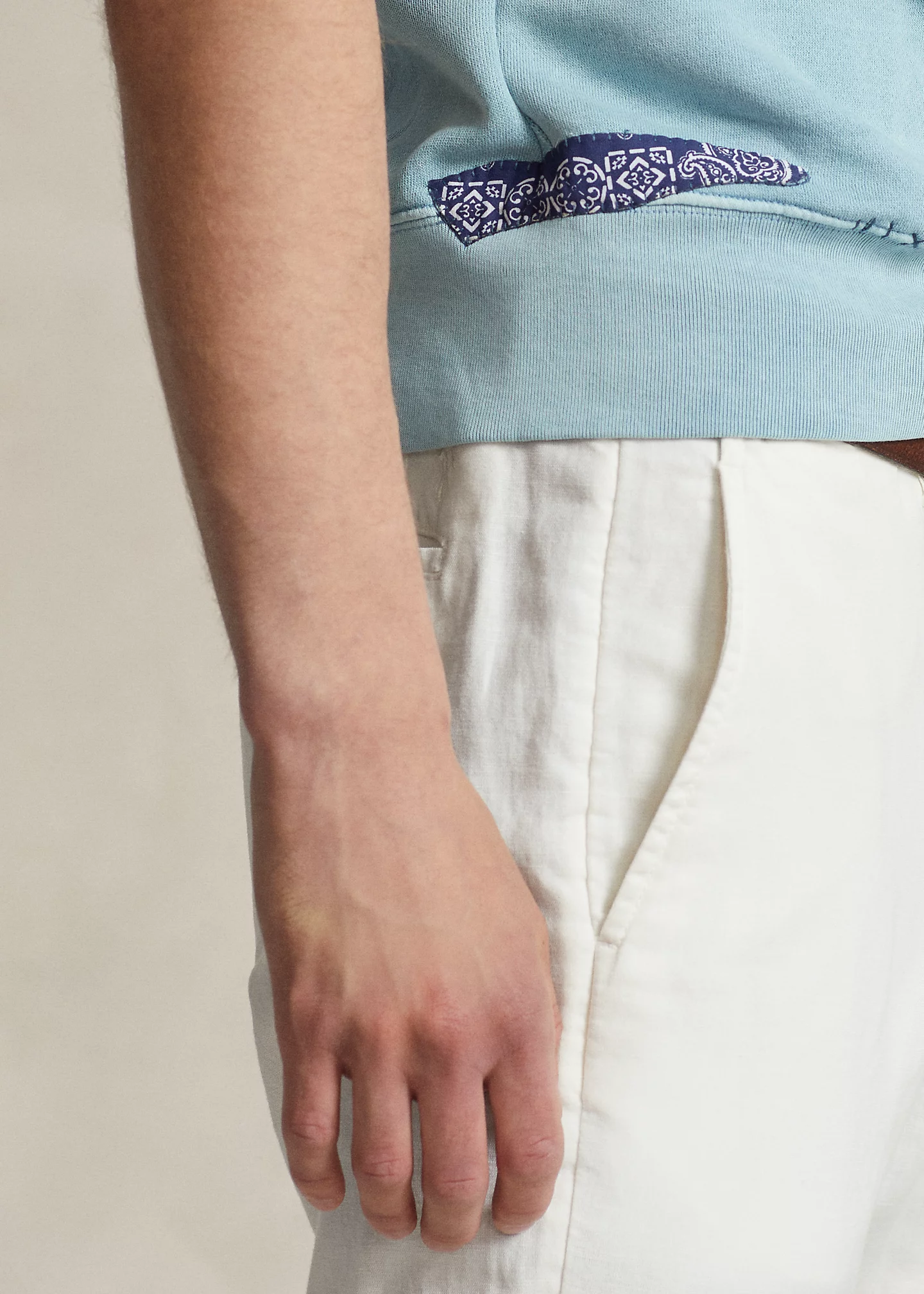 Logo Fleece Short-Sleeve Sweatshirt