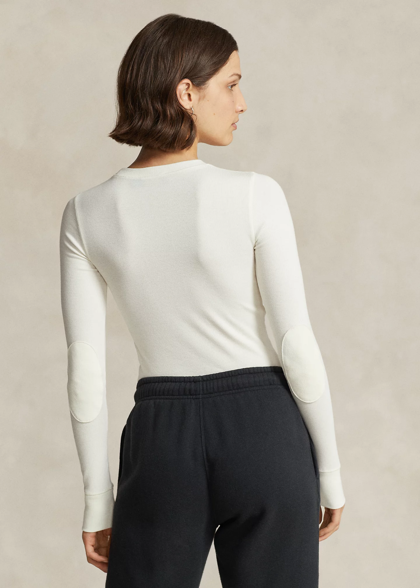 Ribbed Suede–Elbow Patch Tee