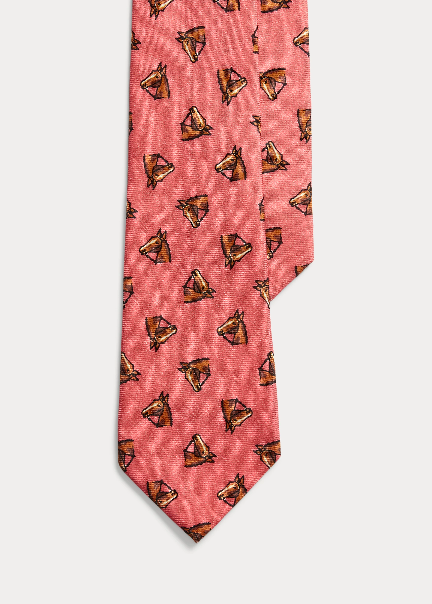 Horse-Head–Print Wool Challis Tie