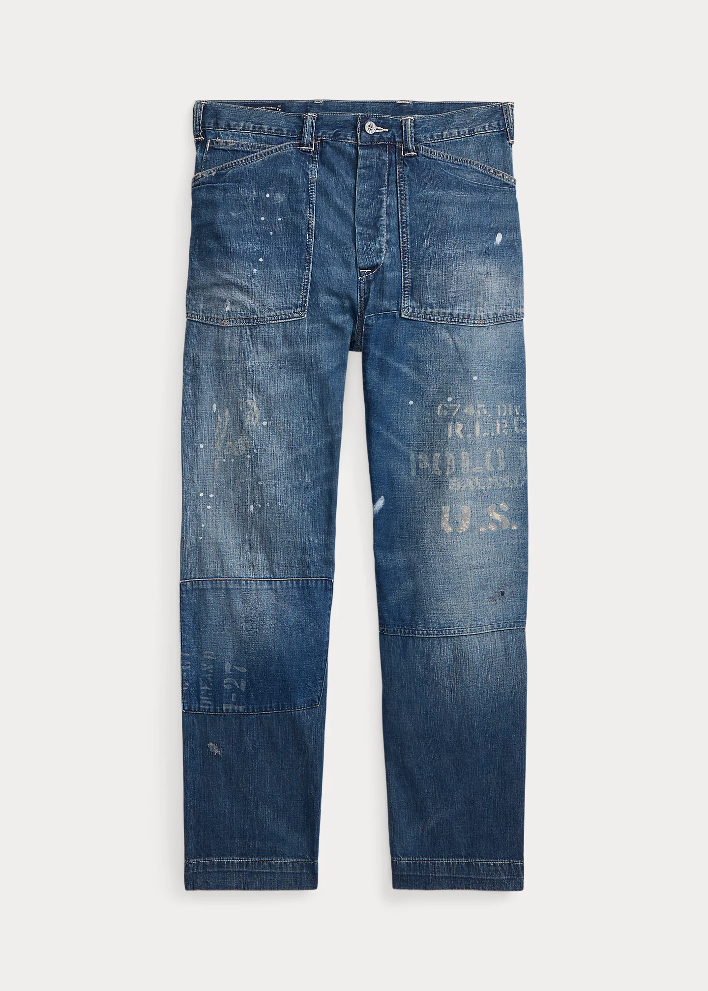 Relaxed Fit Distressed Jean