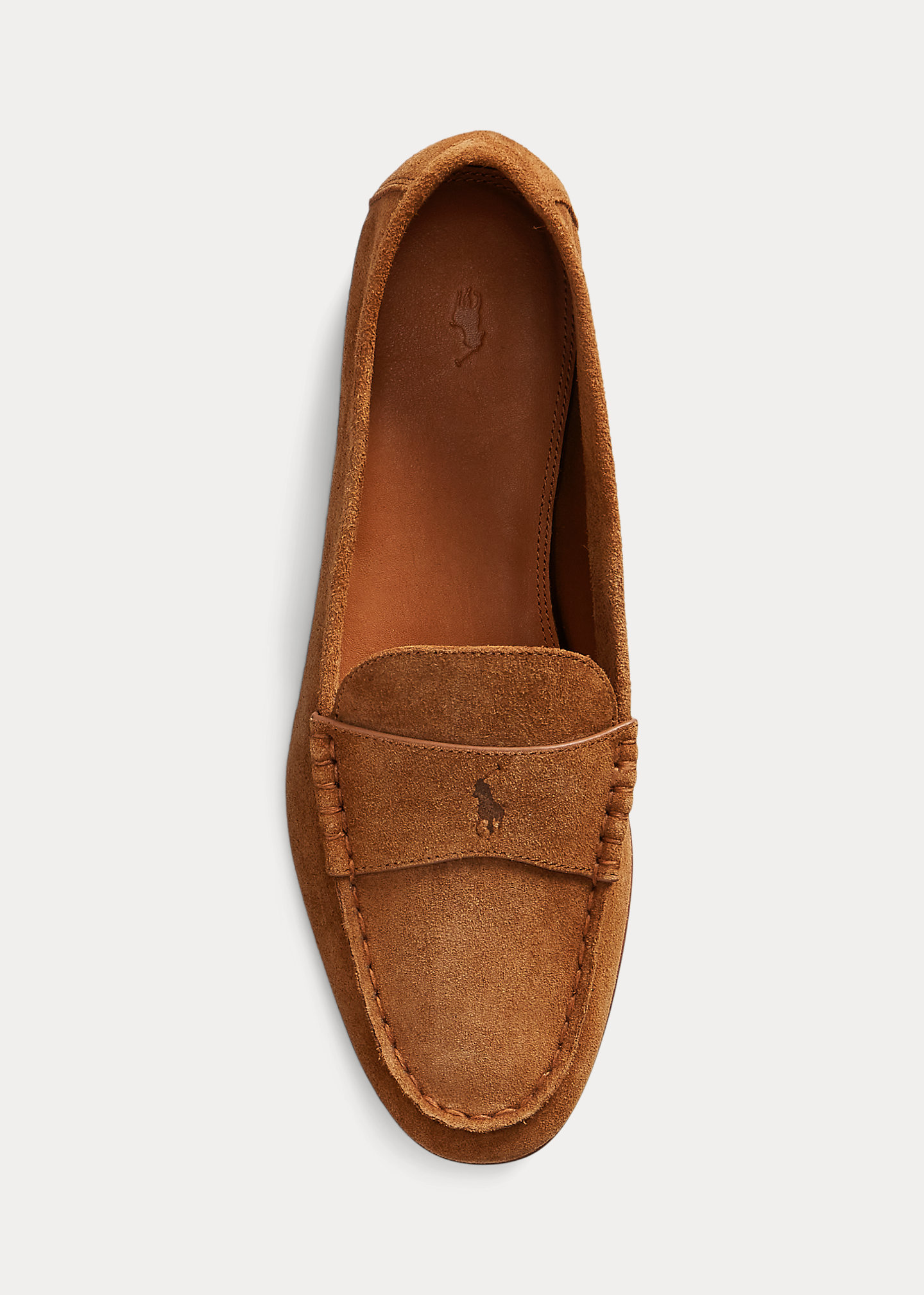 Embossed-Pony Suede Penny Loafer