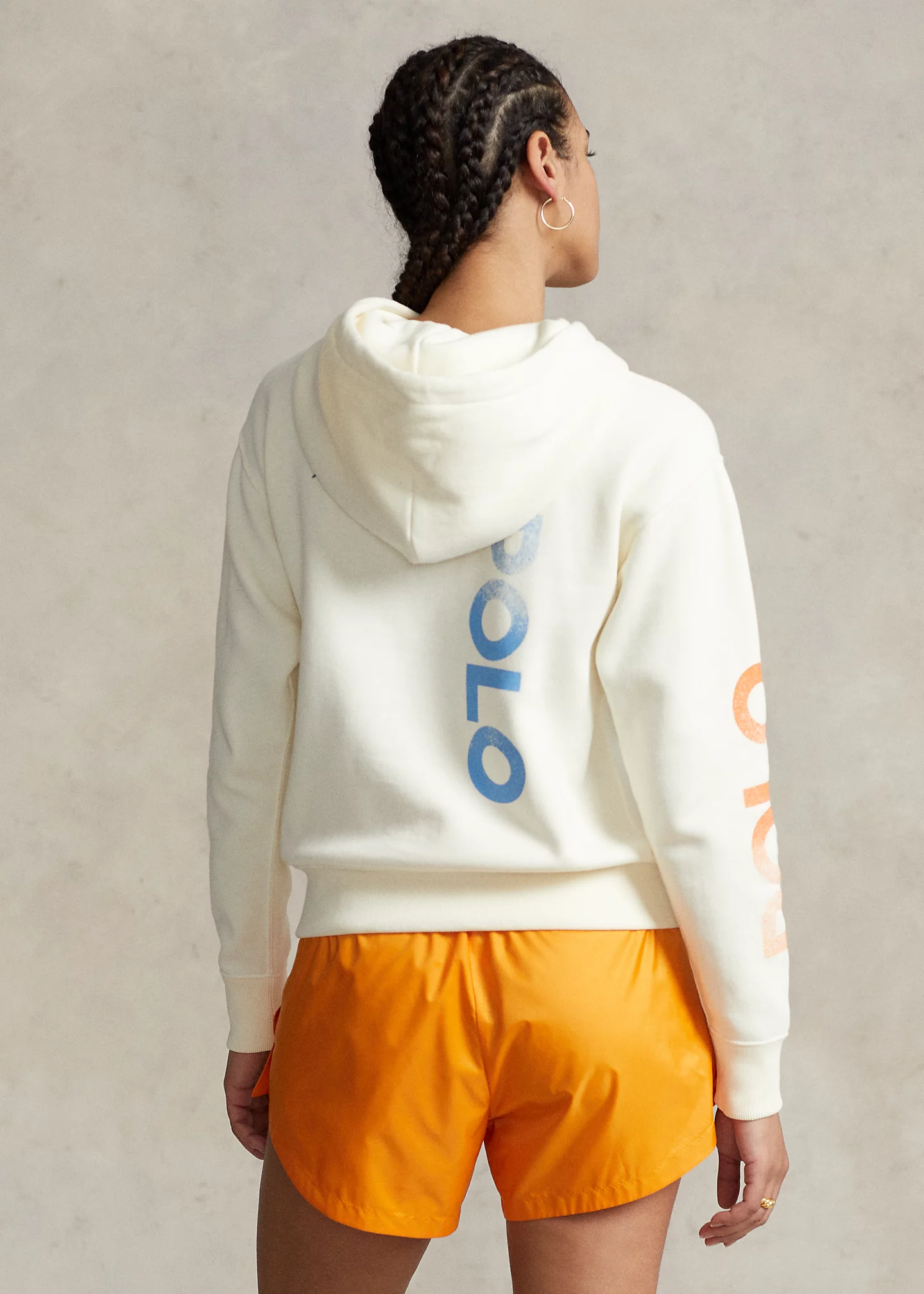 Logo & Wave Graphic Fleece Hoodie