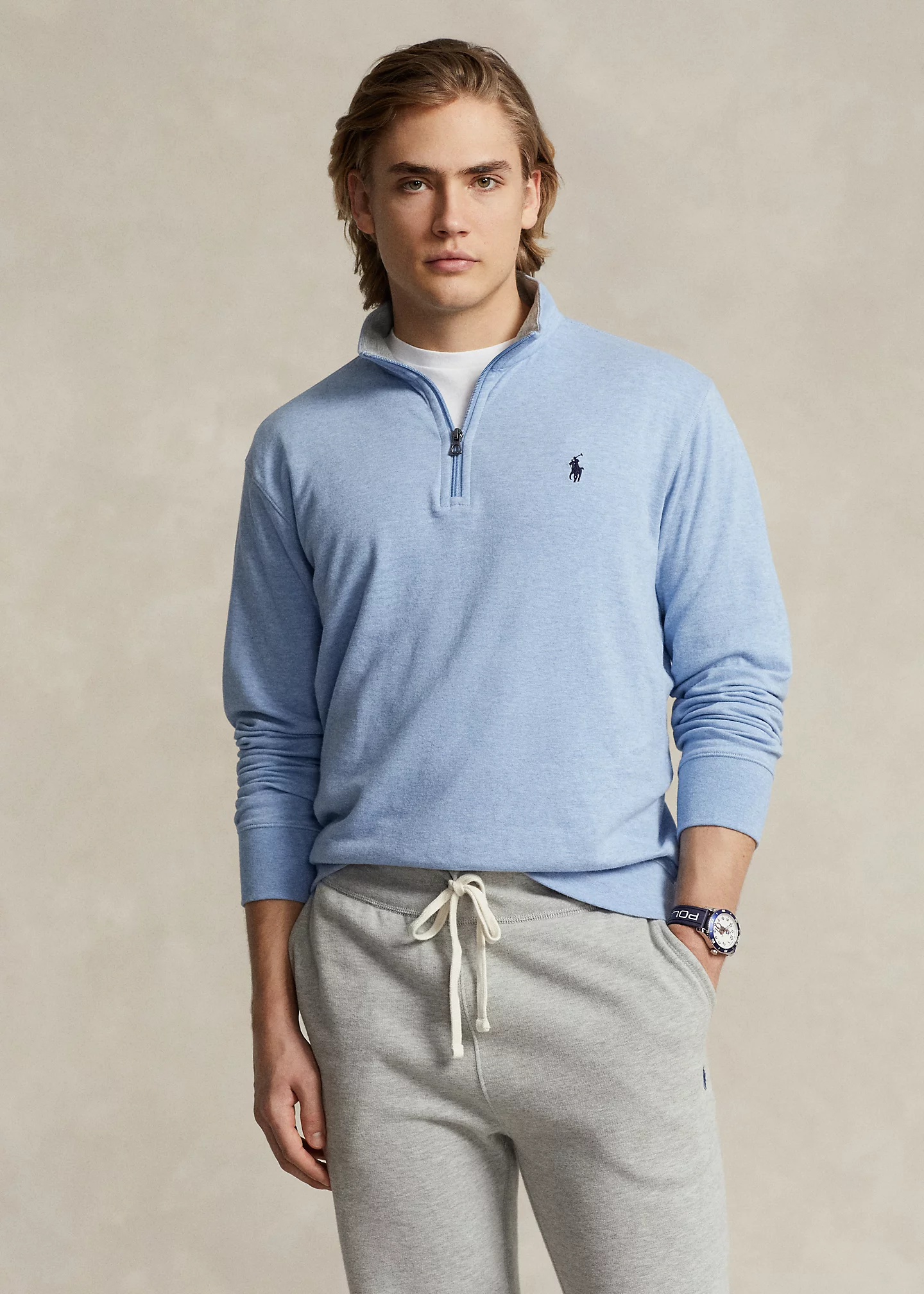 Luxury Jersey Quarter-Zip Pullover
