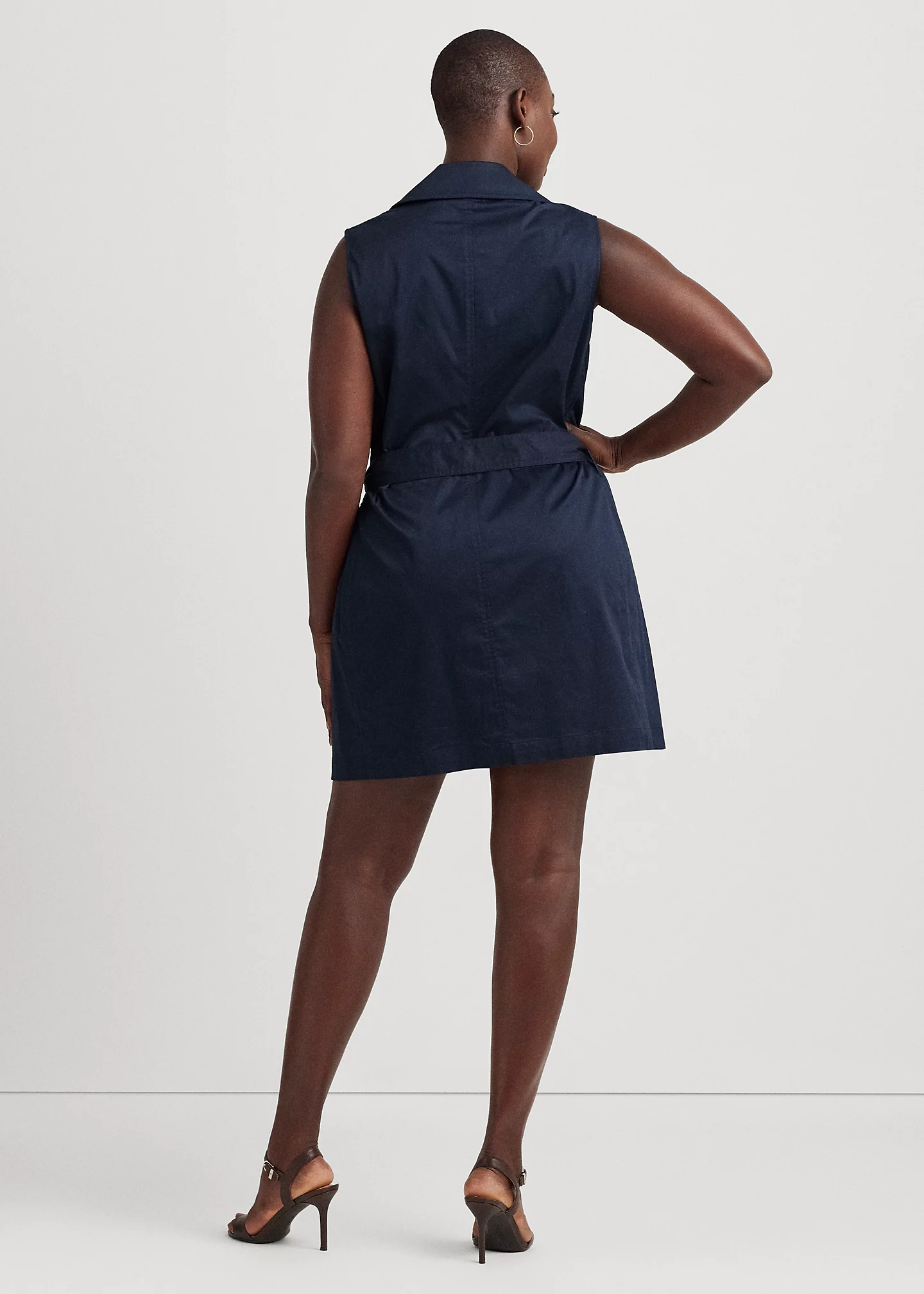 Micro-Sanded Twill Sleeveless Dress