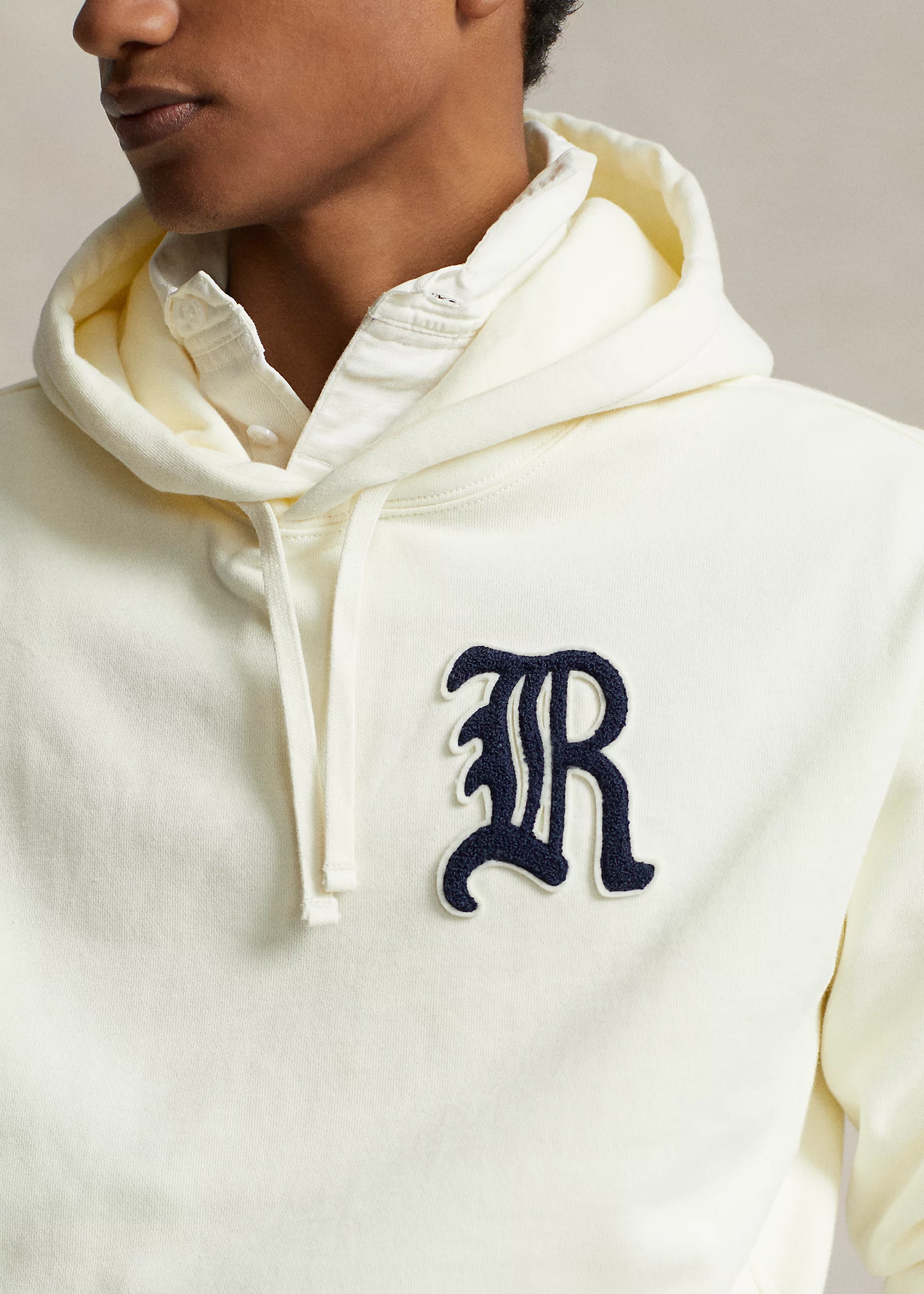 Appliqu��d Fleece Hoodie