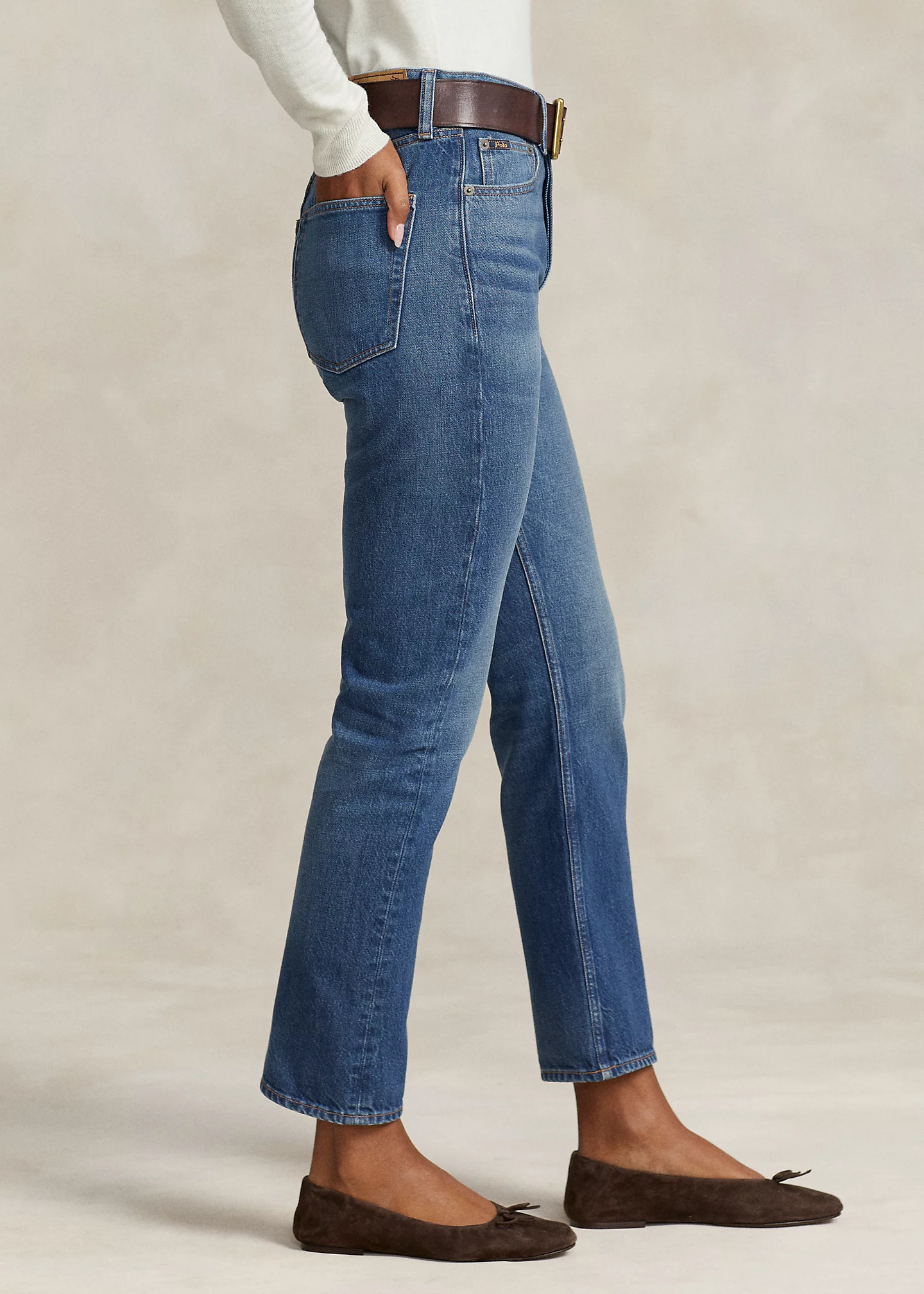 High-Rise Relaxed Straight Crop Jean