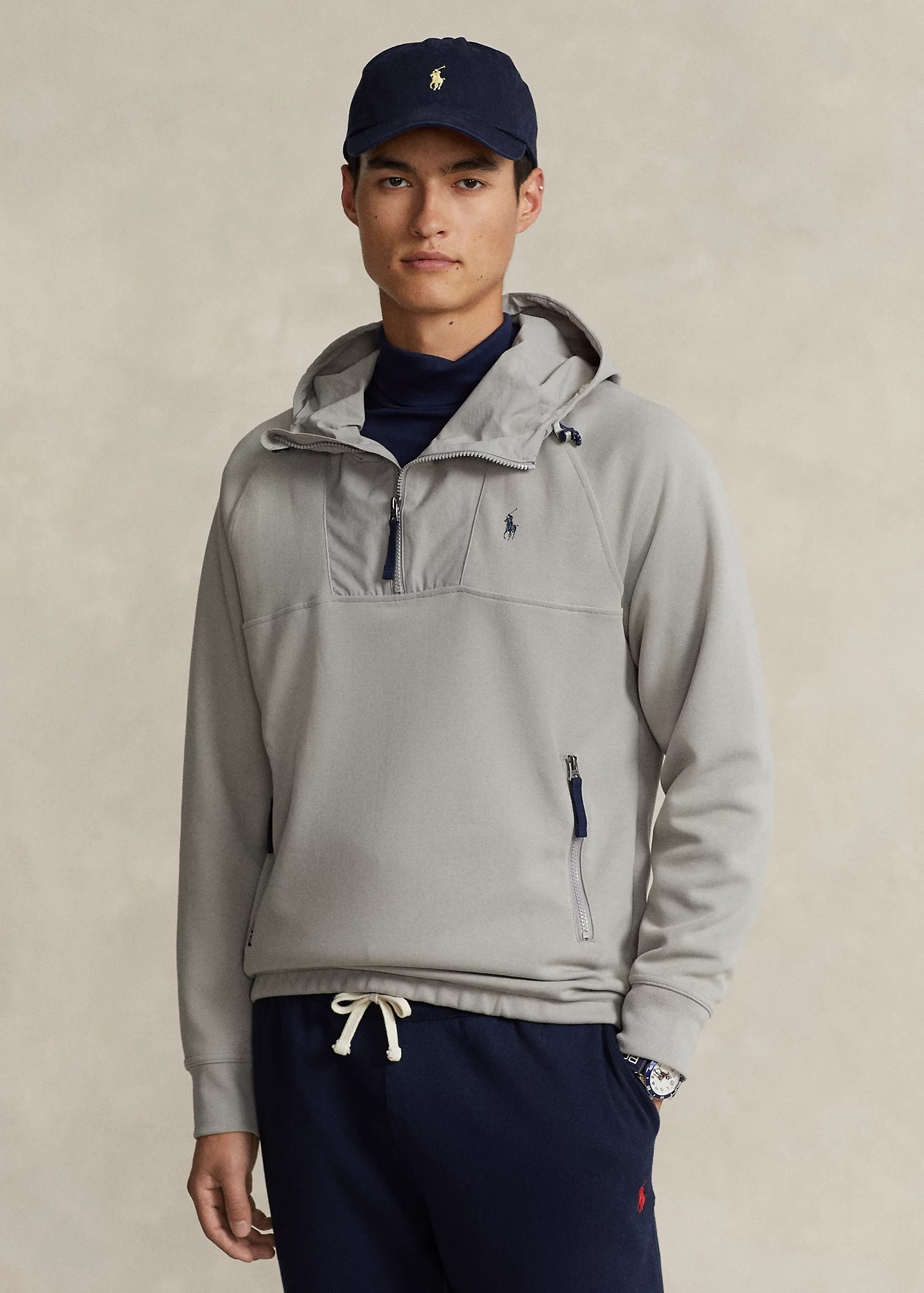 Water-Repellent Hybrid Hoodie