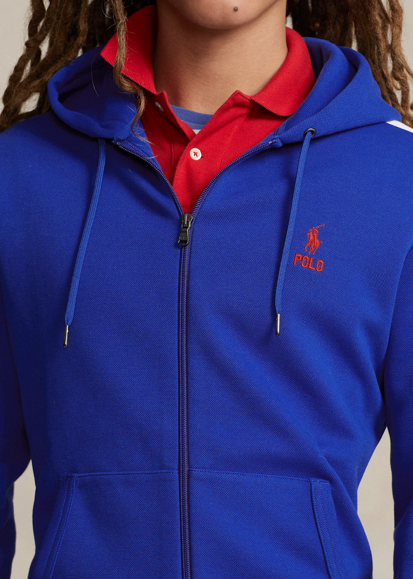 Double-Knit Mesh Full-Zip Hoodie