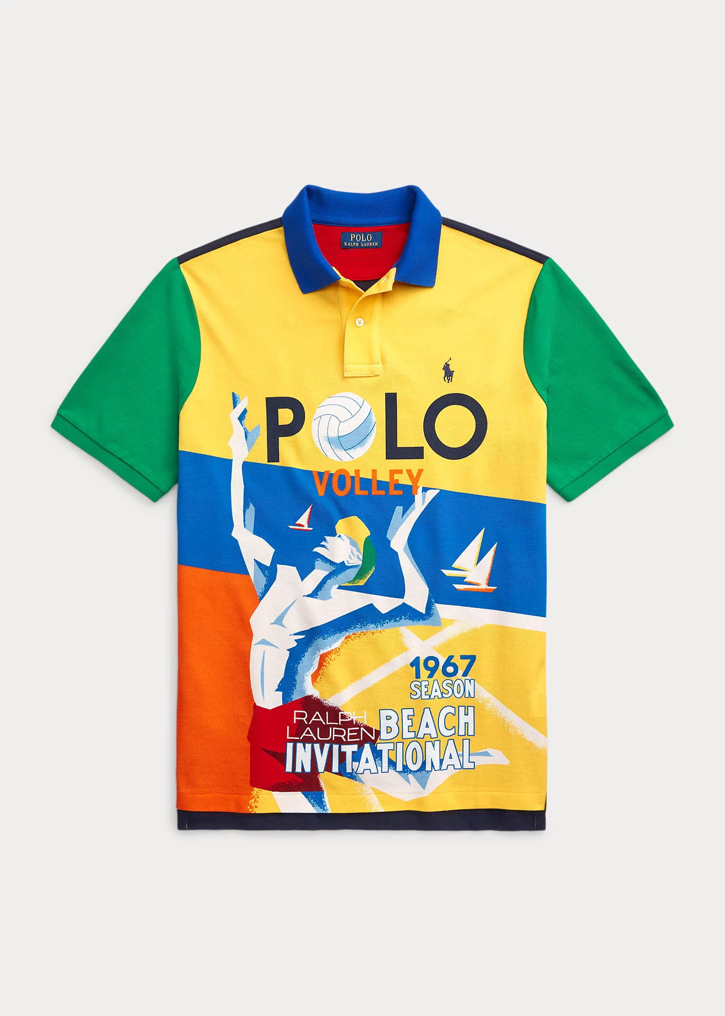 Classic Fit Mesh Graphic Polo Shirt