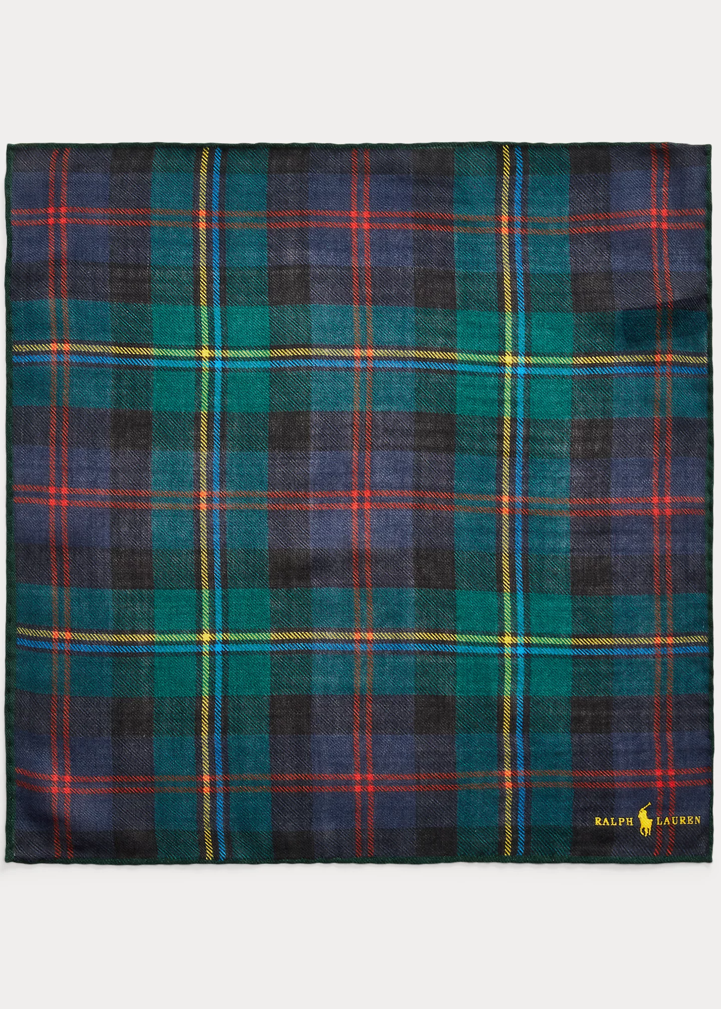 Plaid Wool Pocket Square