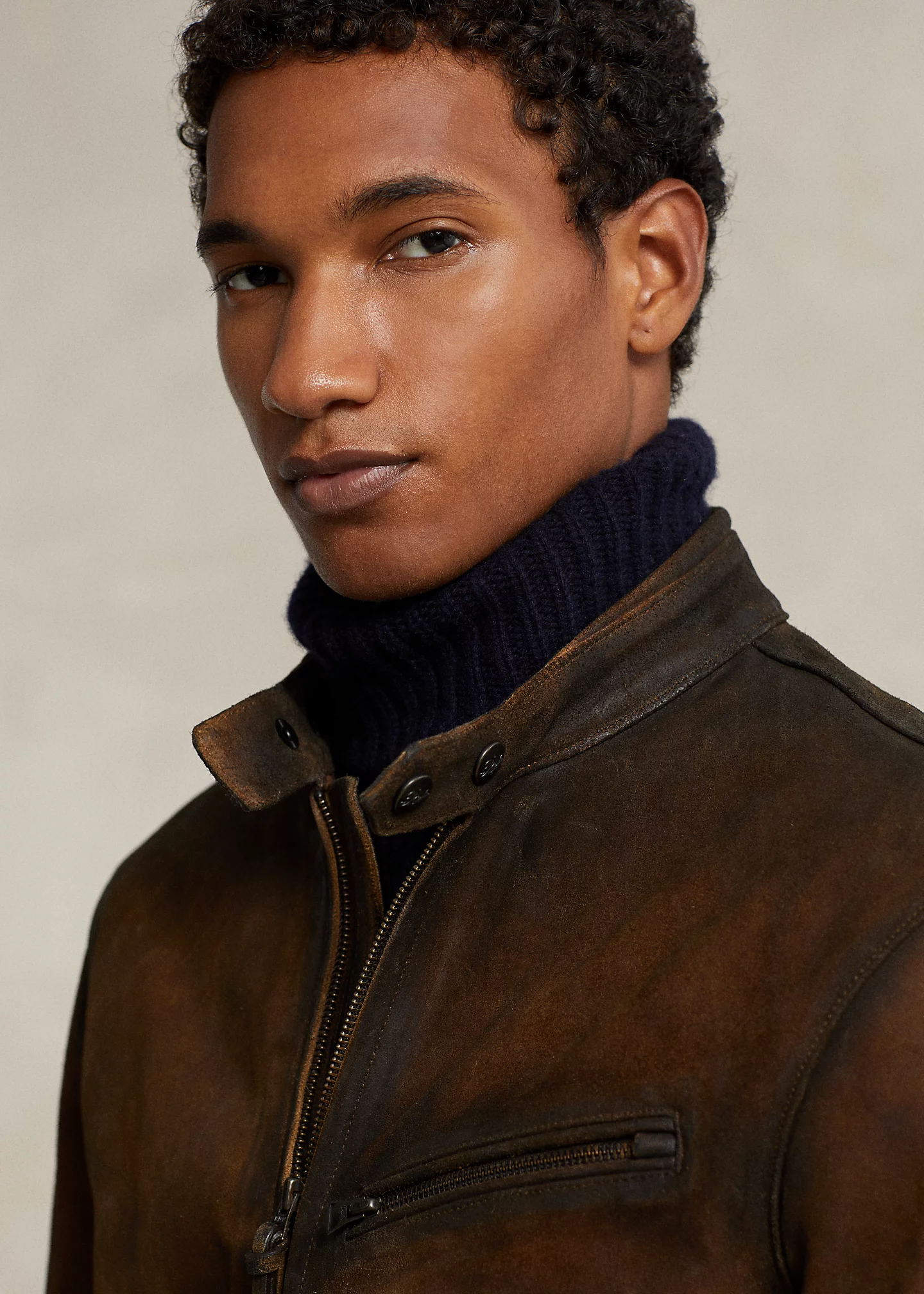 Roughout Suede Café Racer Jacket