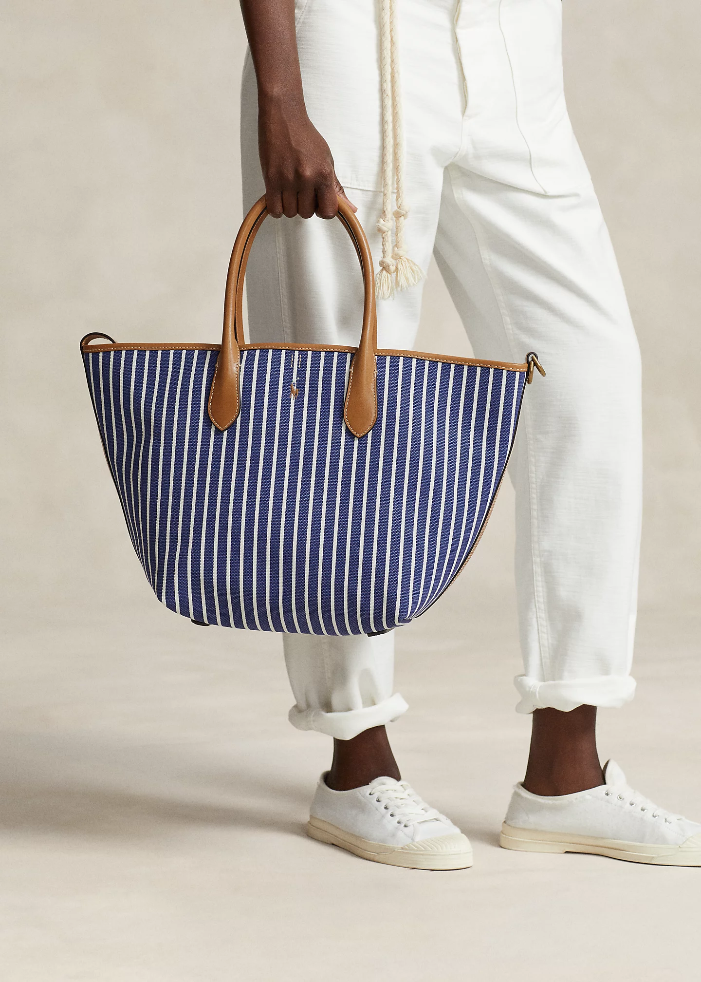 Striped Canvas Medium Bellport Tote