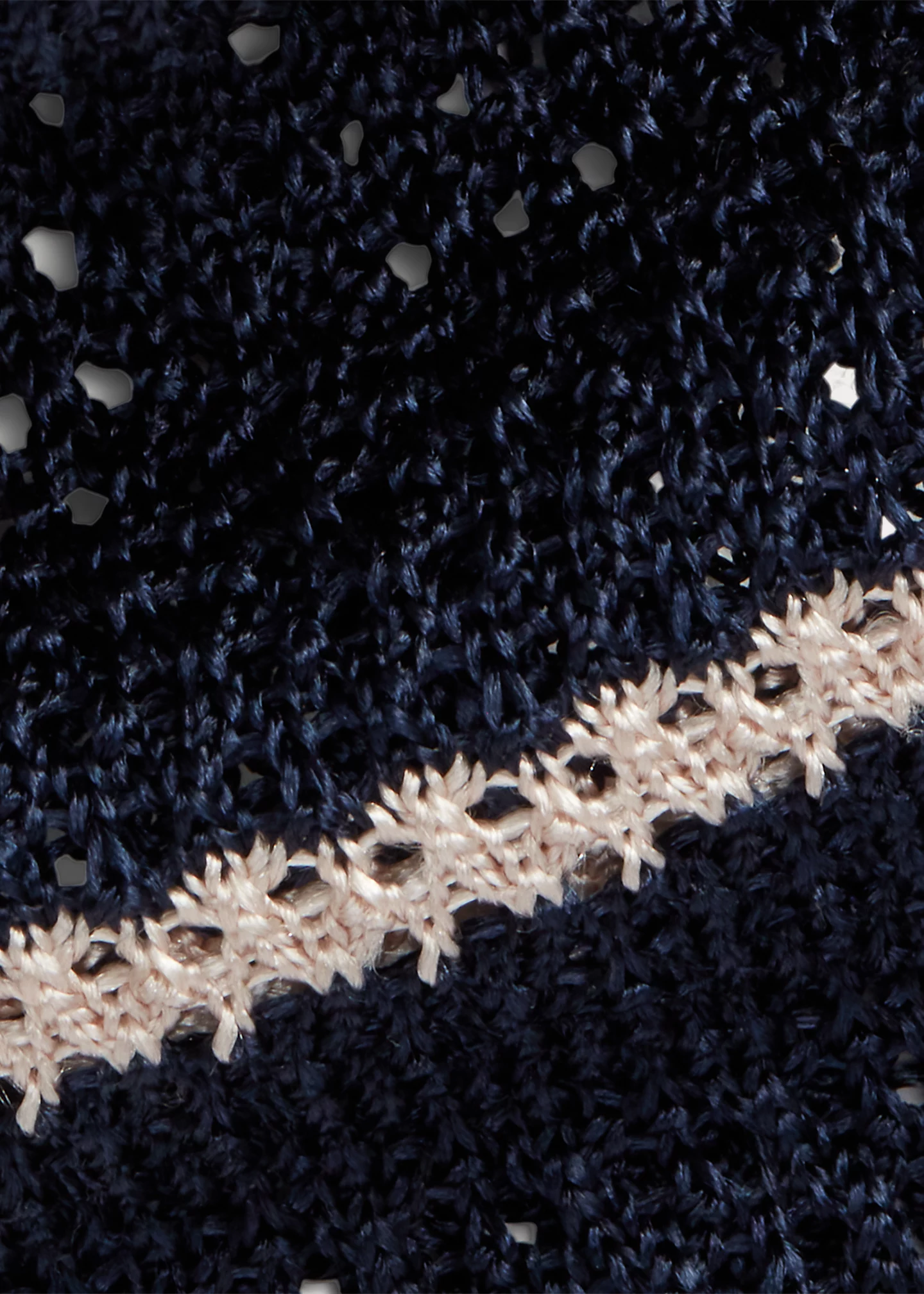 Striped Knit Silk Tie