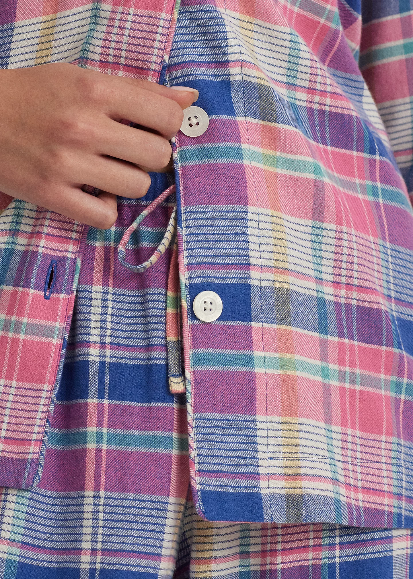 Checked Plaid Brushed Twill Sleep Set