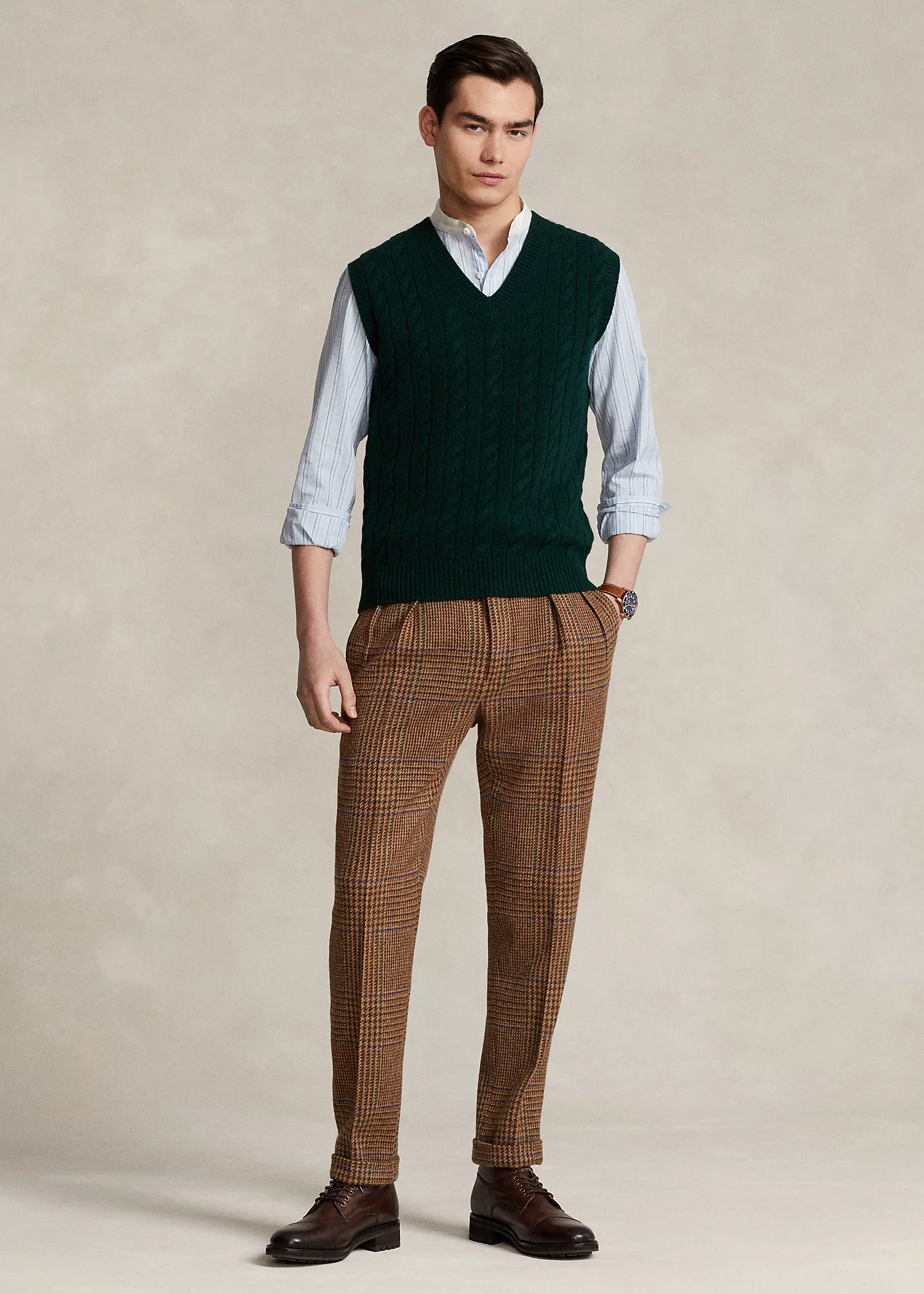 Cable-Knit Wool-Cashmere Sweater Vest