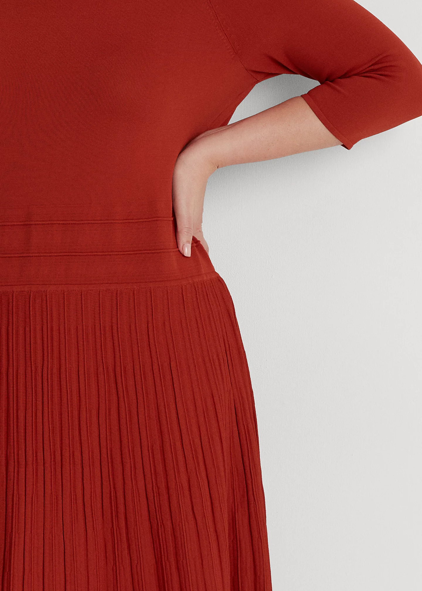 Jersey Three-Quarter-Sleeve Dress