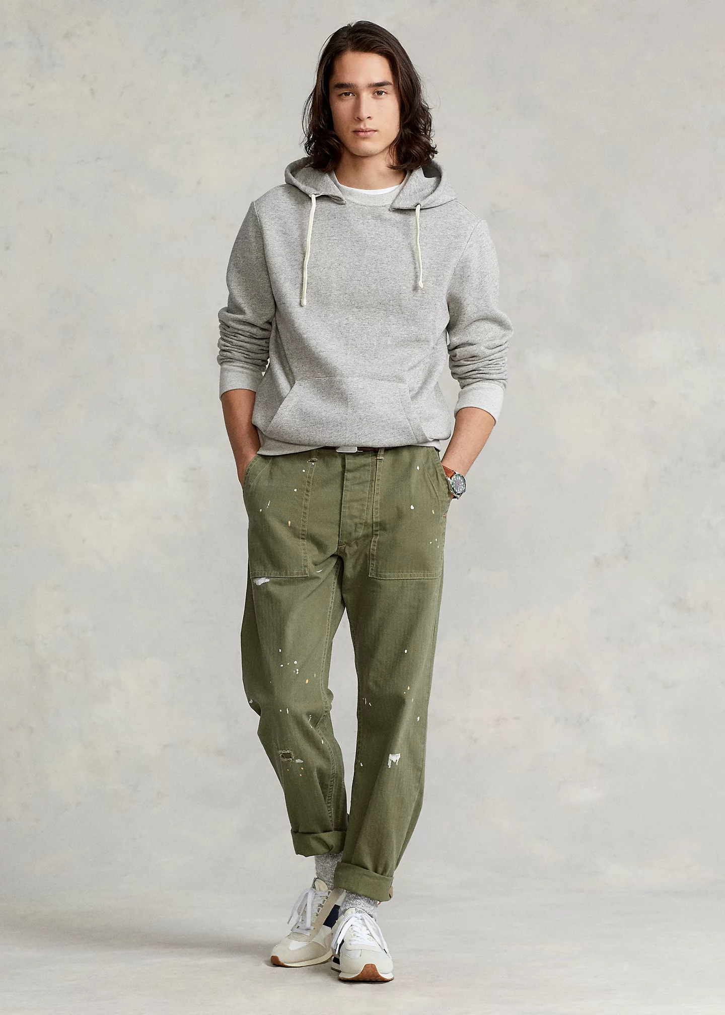 Garment-Dyed Fleece Hoodie